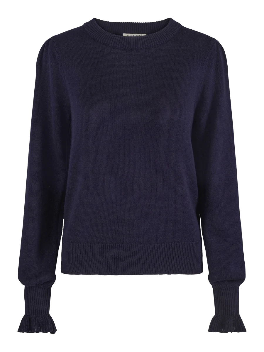 Navy Feminine knitted pullover