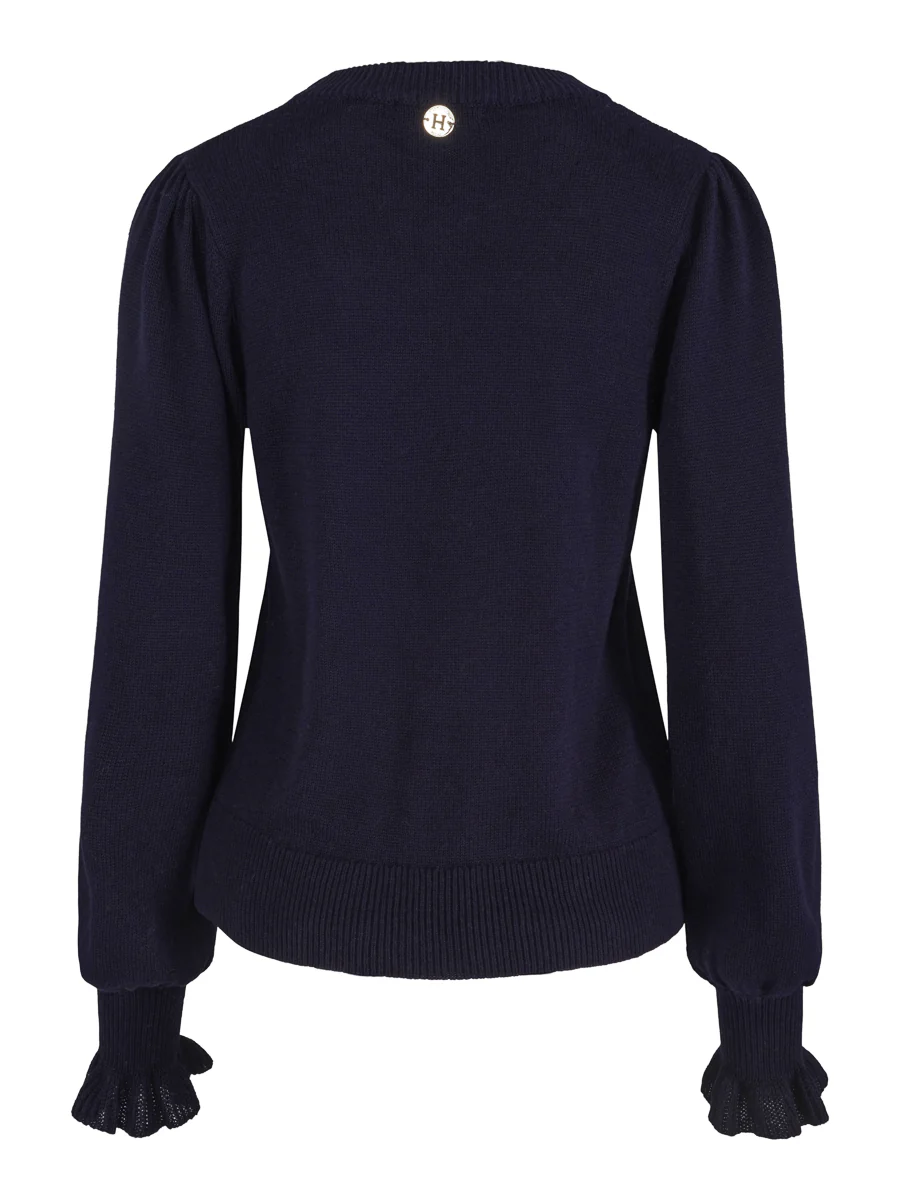 Navy Feminine knitted pullover - Image 2
