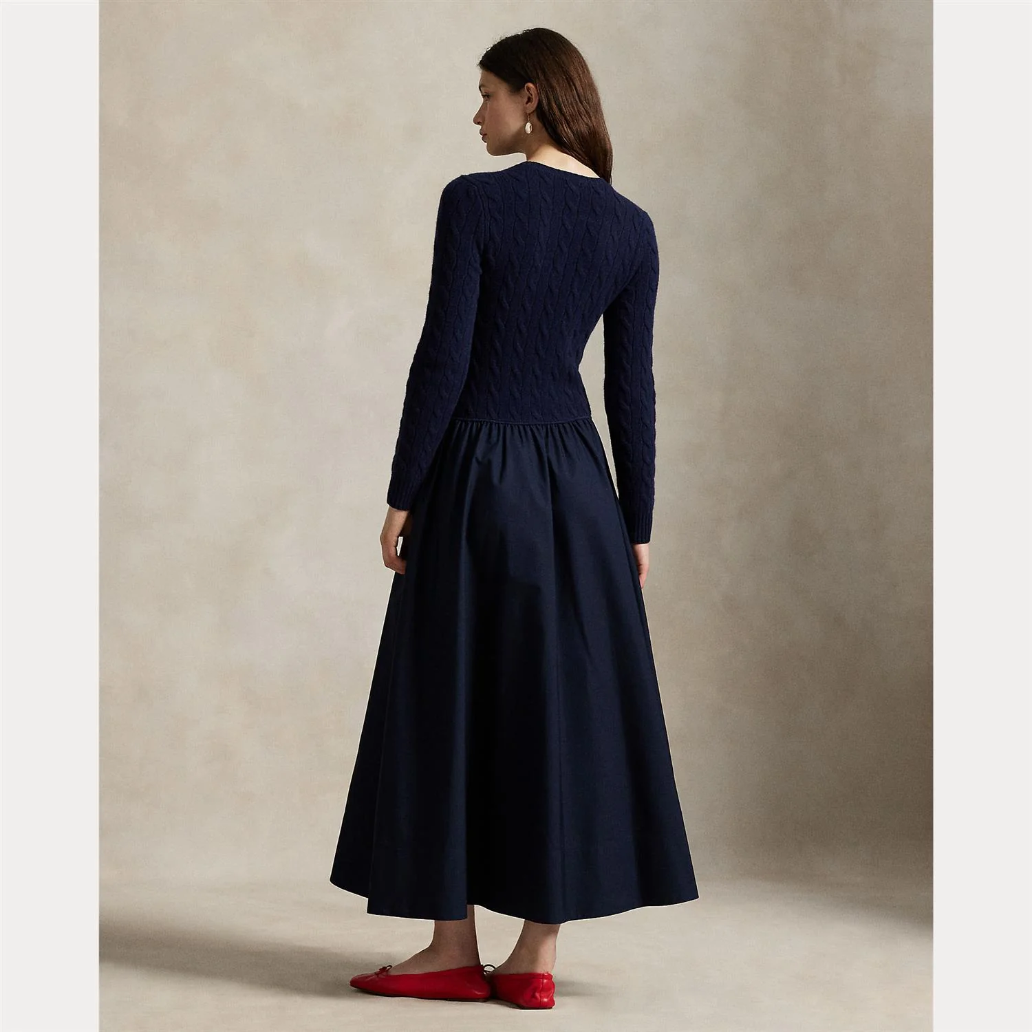 Navy Flare Dress - Image 4