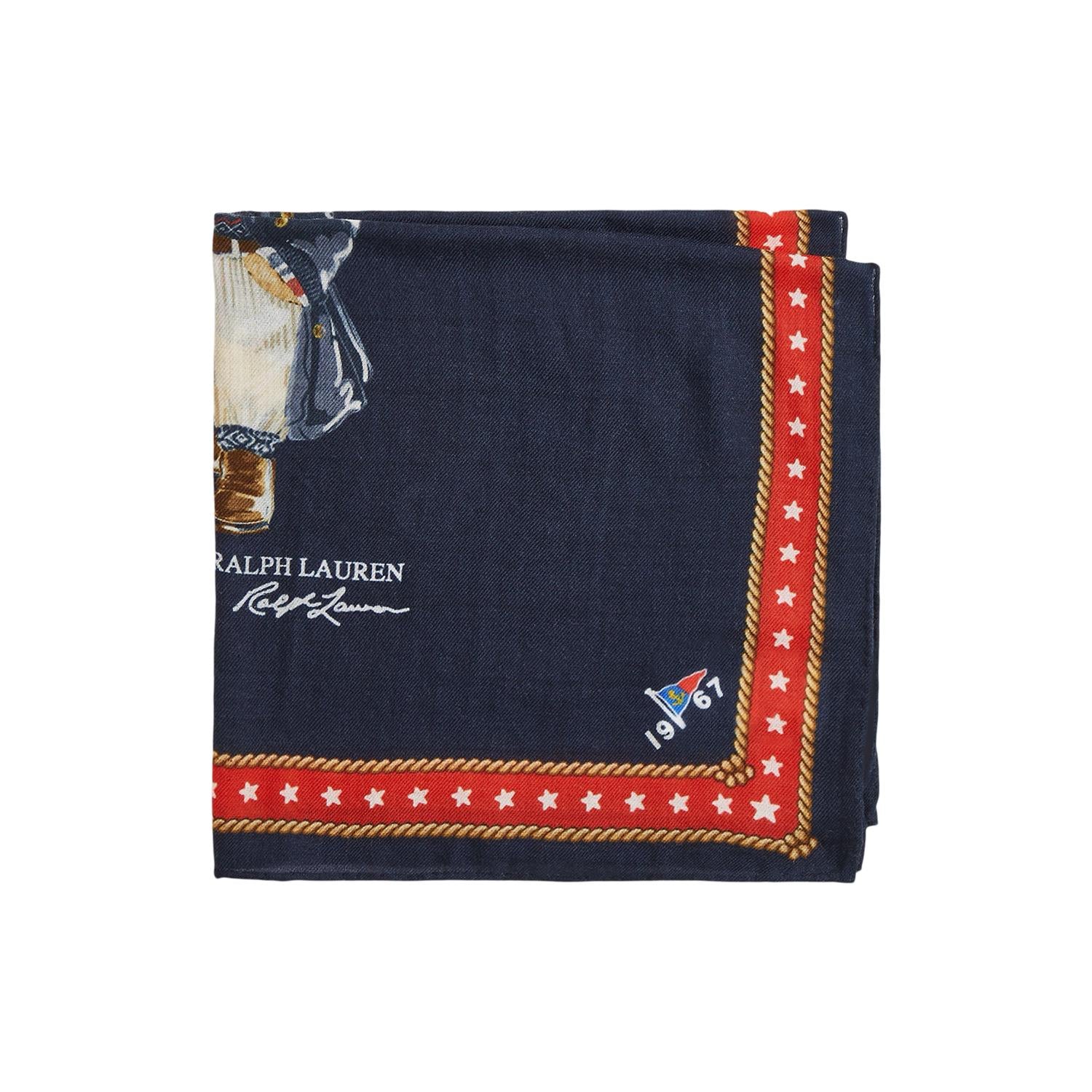 Navy Polo Bear Wool Scarf - Image 2