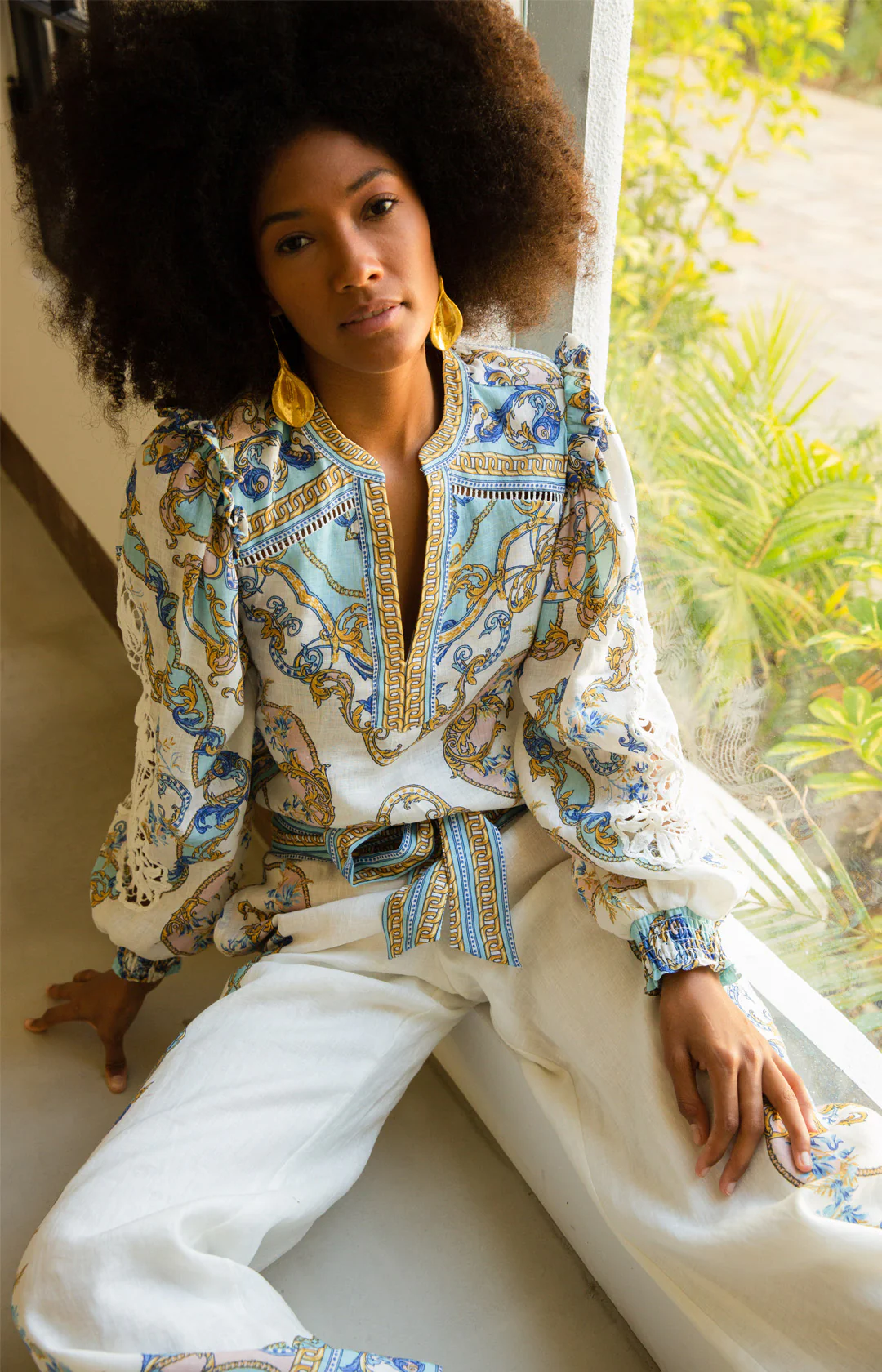 Offwhite Ilaria Print BLouse
