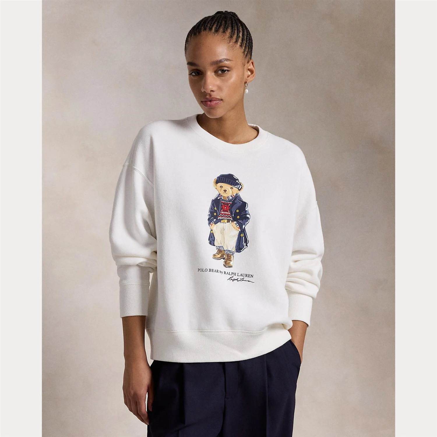 Offwhite Polo Bear Fleece Crewneck - Image 2