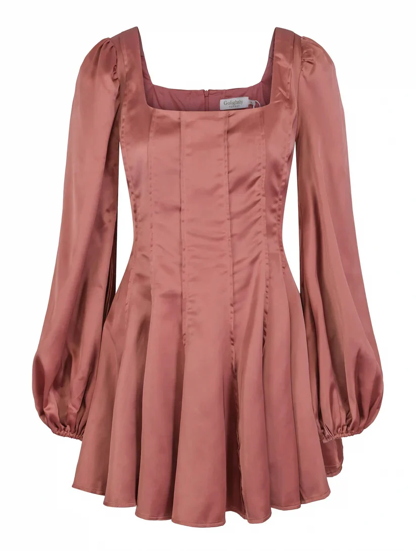 Old Pink Sophie Dress satin