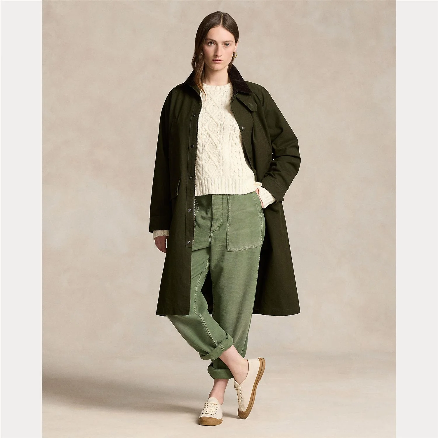 Olive Cotto Utility Jcket - Image 3