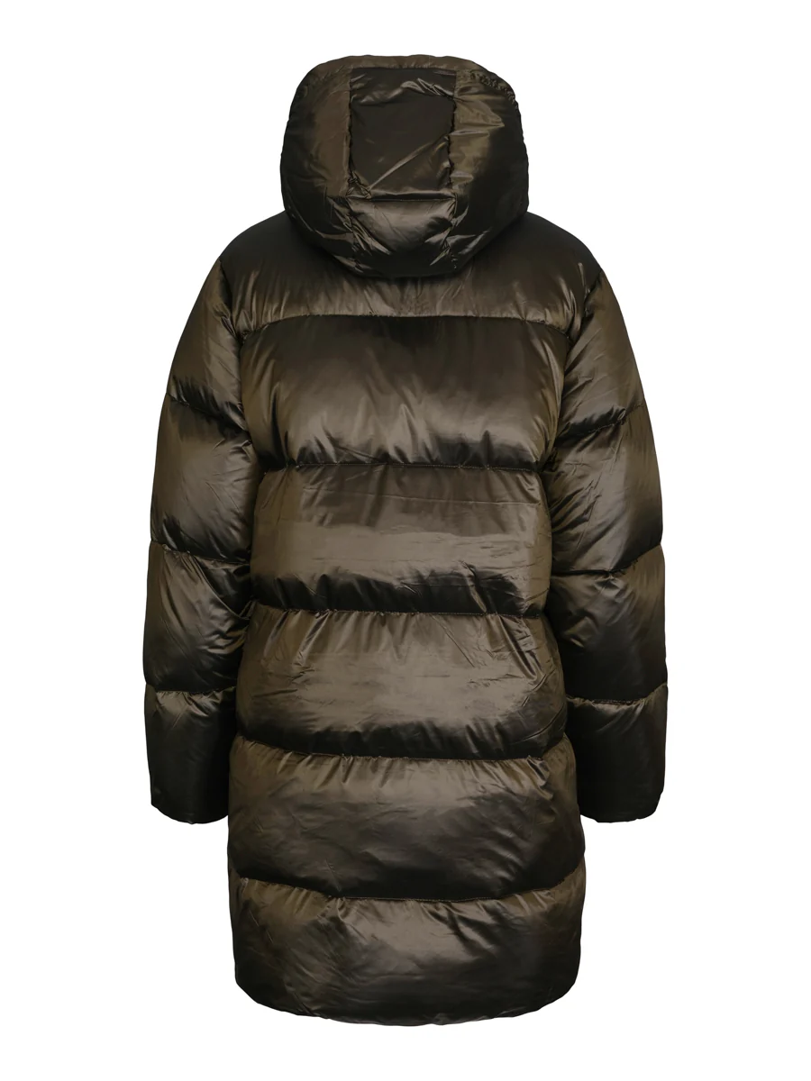 Olive Long Puffer Jacket - Image 2