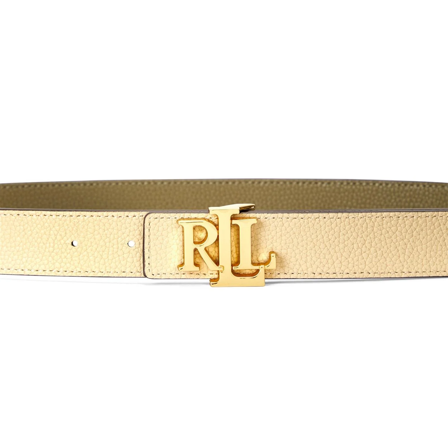 Oliven/beige Reversible belte - Image 3