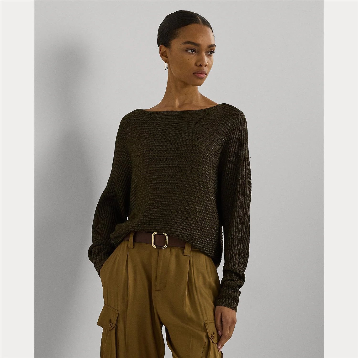 Oliven Metalic Boatneck sweater - Image 2