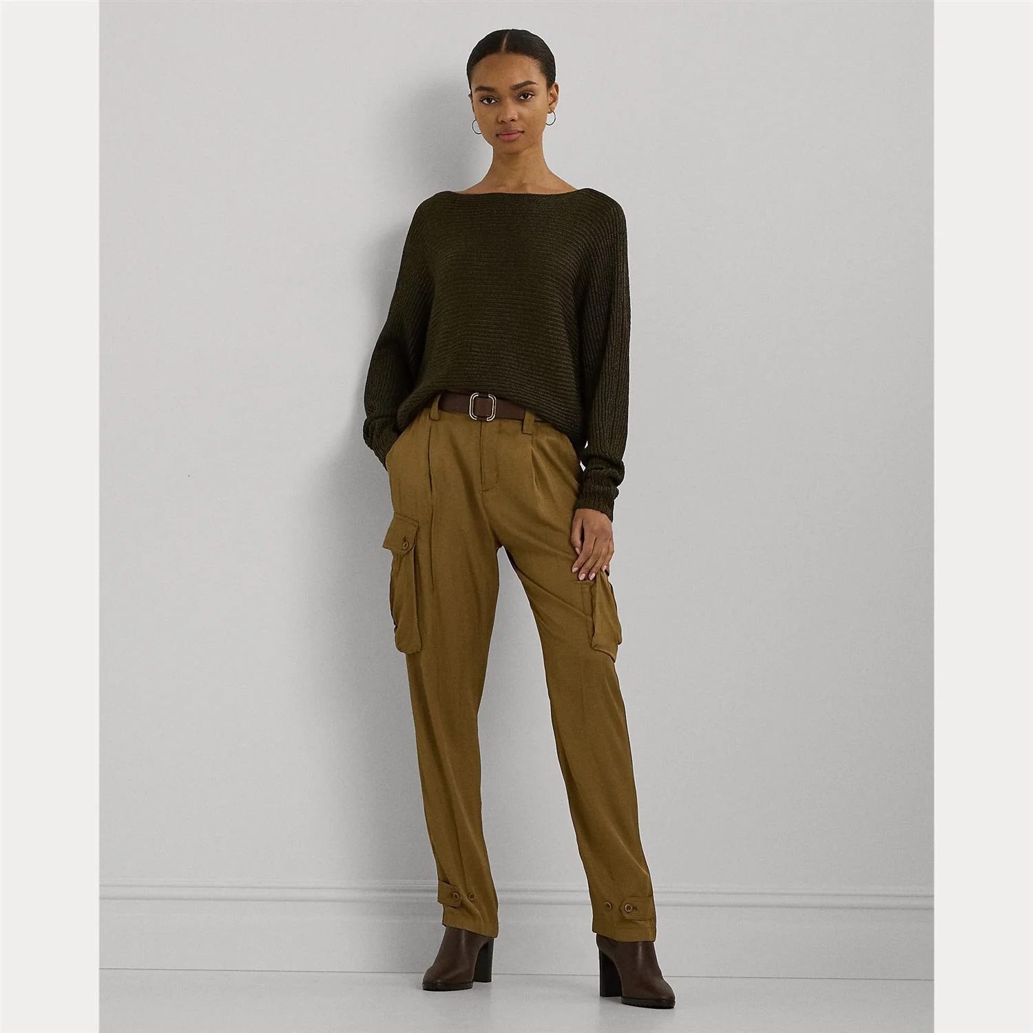 Oliven Metalic Boatneck sweater - Image 3