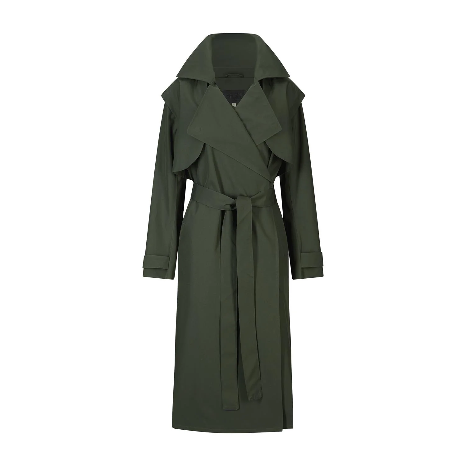 Oliven Regndråpe Trench Coat