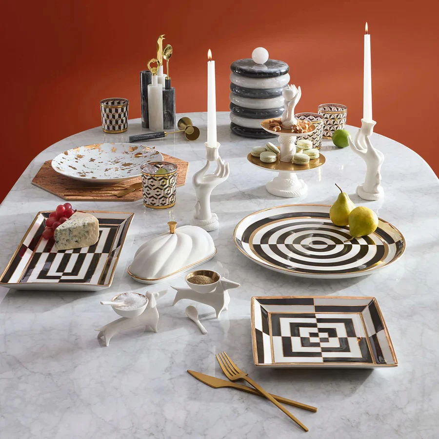 Op Art Square Serving Tray - Image 2