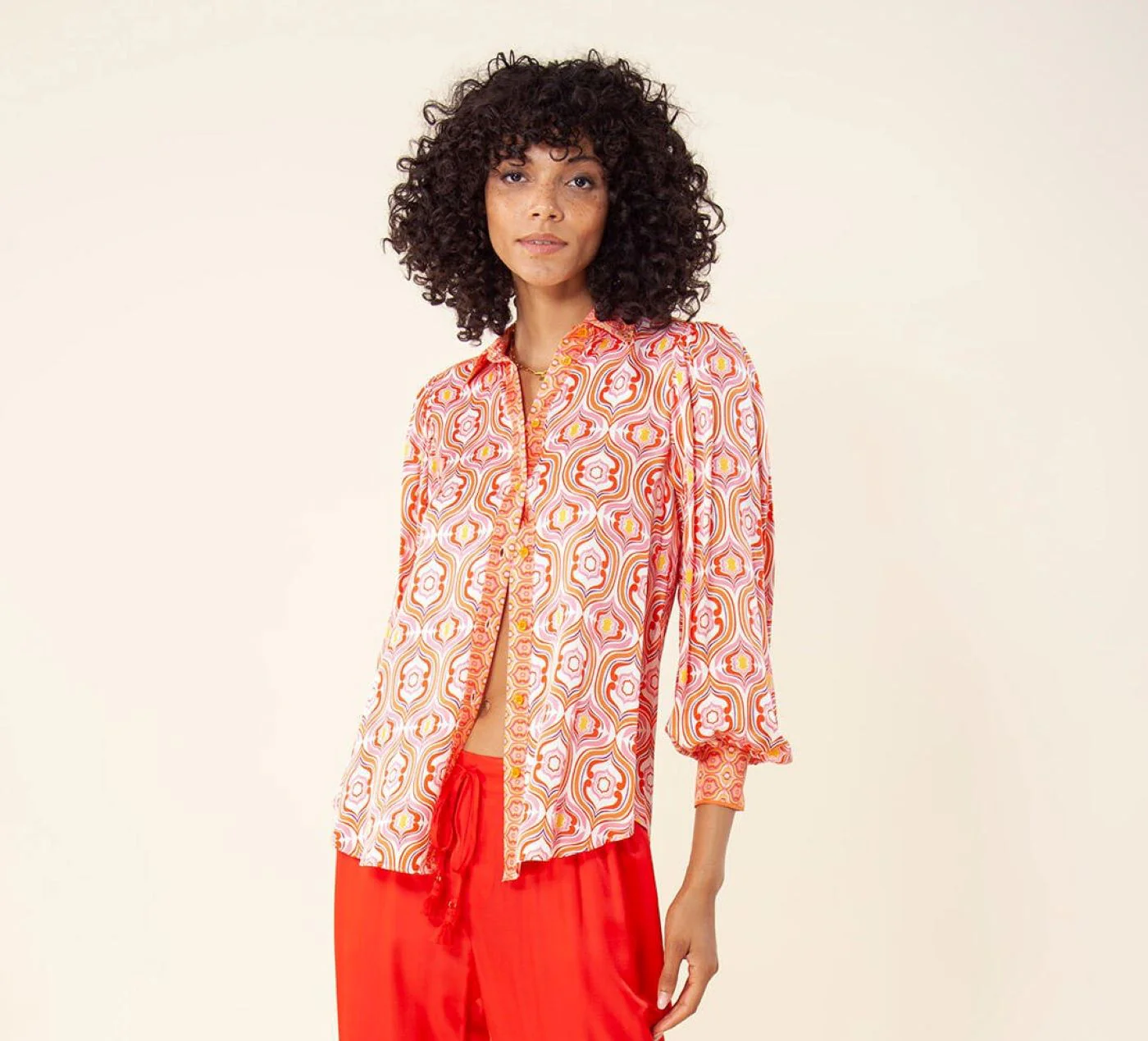Orange Eva Blouse