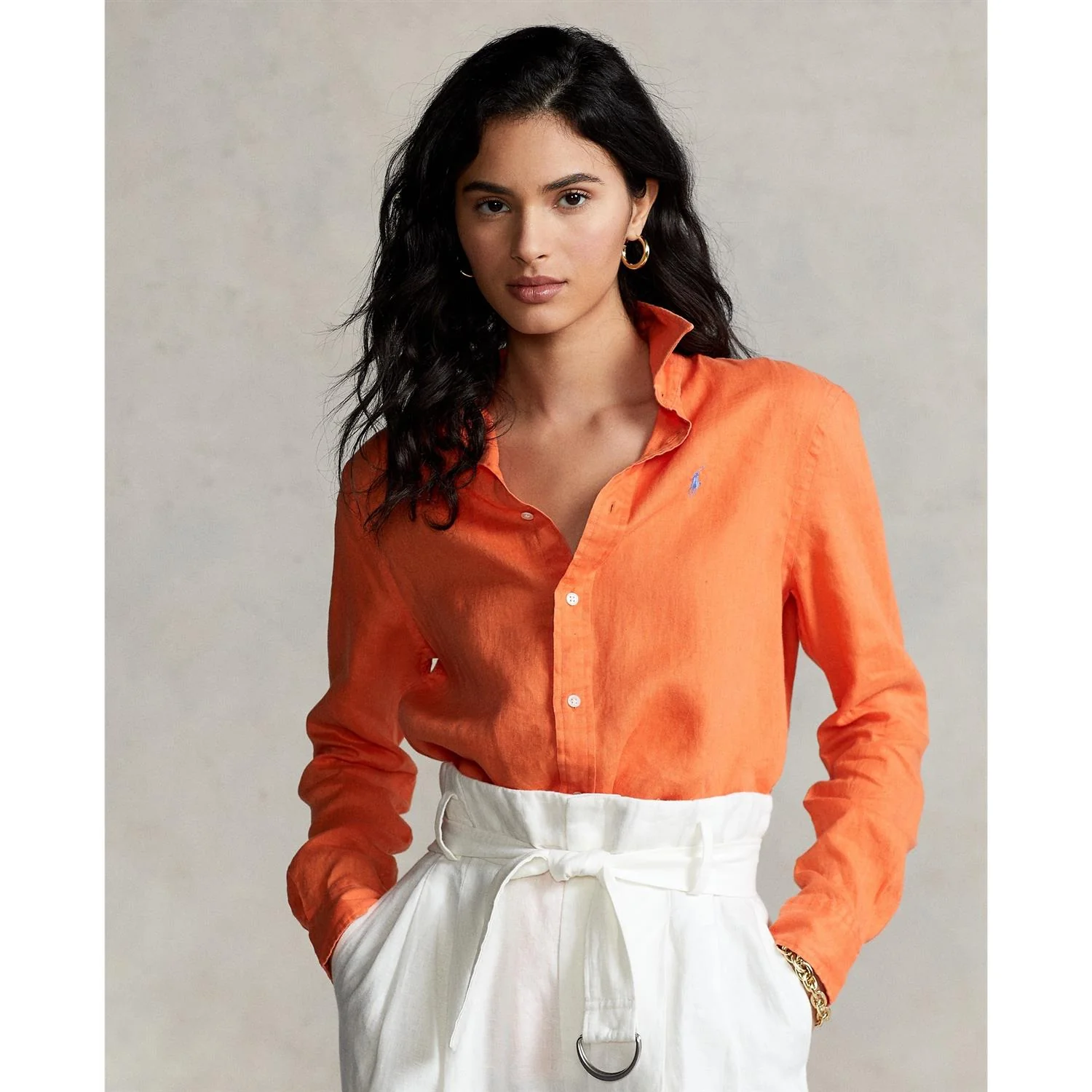 Orange Relaxed Long sleeve shirt - Image 2