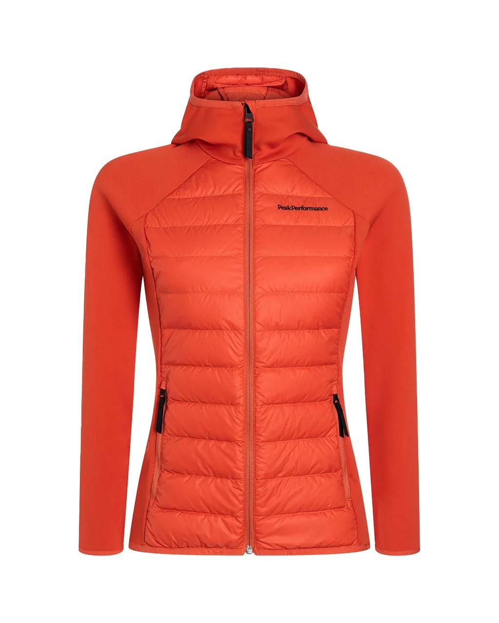 Orange W Down Hybrid Hood Jacket