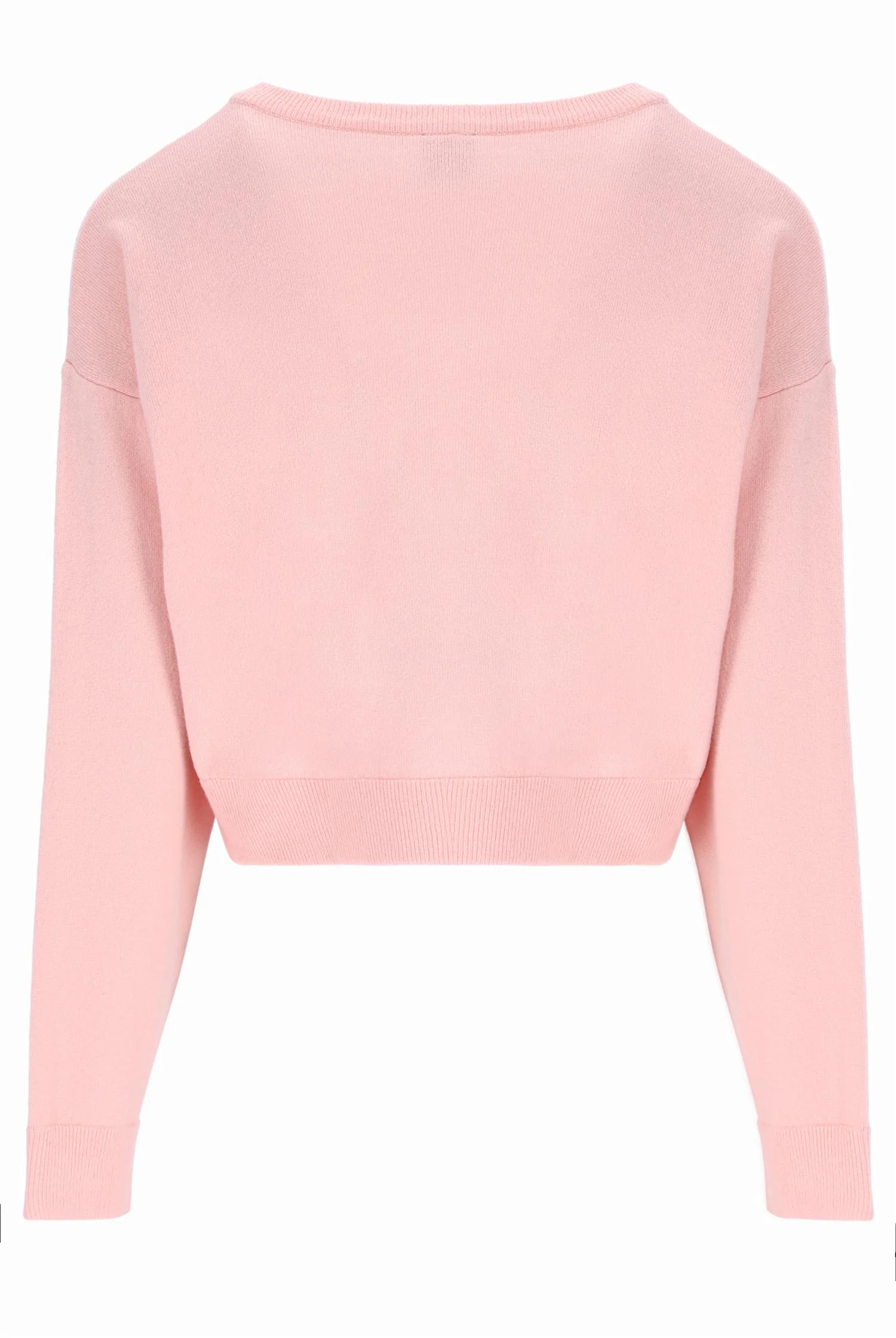 Pale Pink Knitted Crew Neck Sweat - Image 2