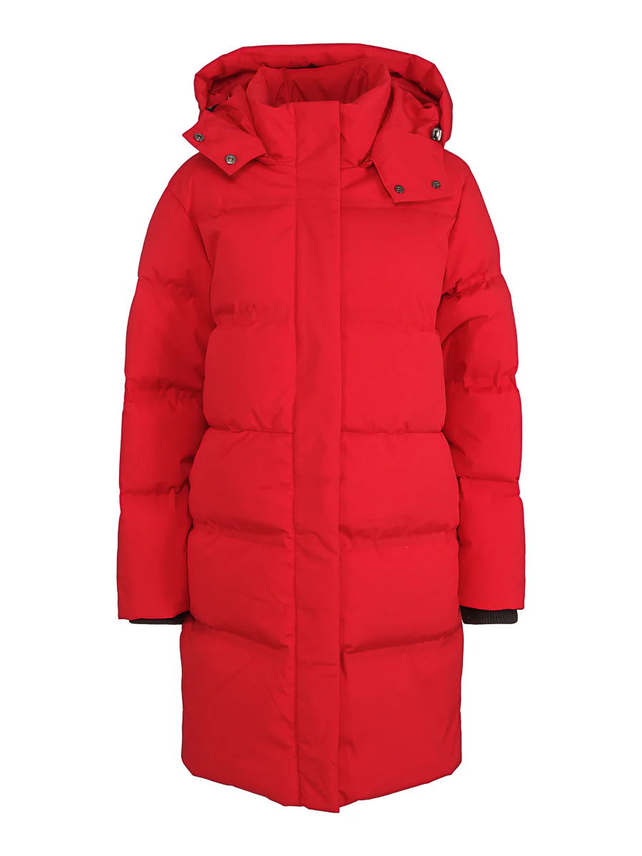 Red Long Weather Down Jacket