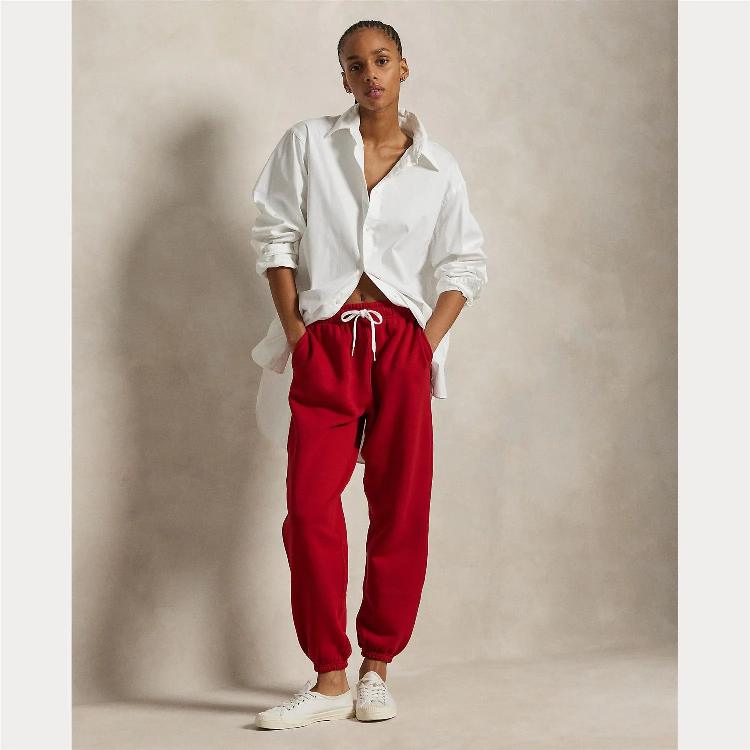 Rød Fleece Athletic Pant - Image 2