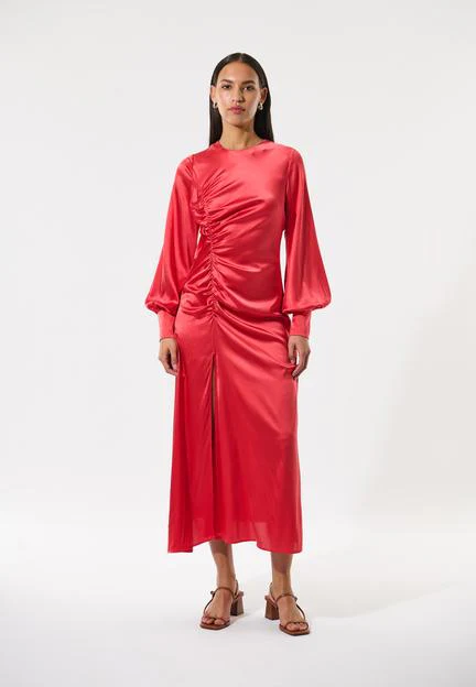 Rød MajDea Dress with draping details - Image 2