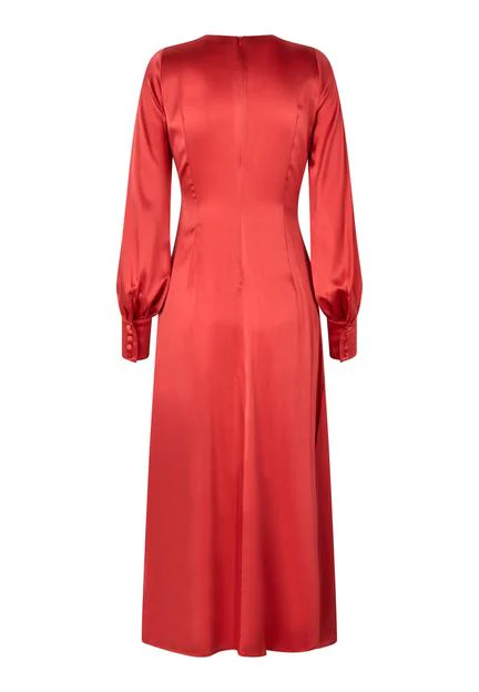 Rød MajDea Dress with draping details - Image 5
