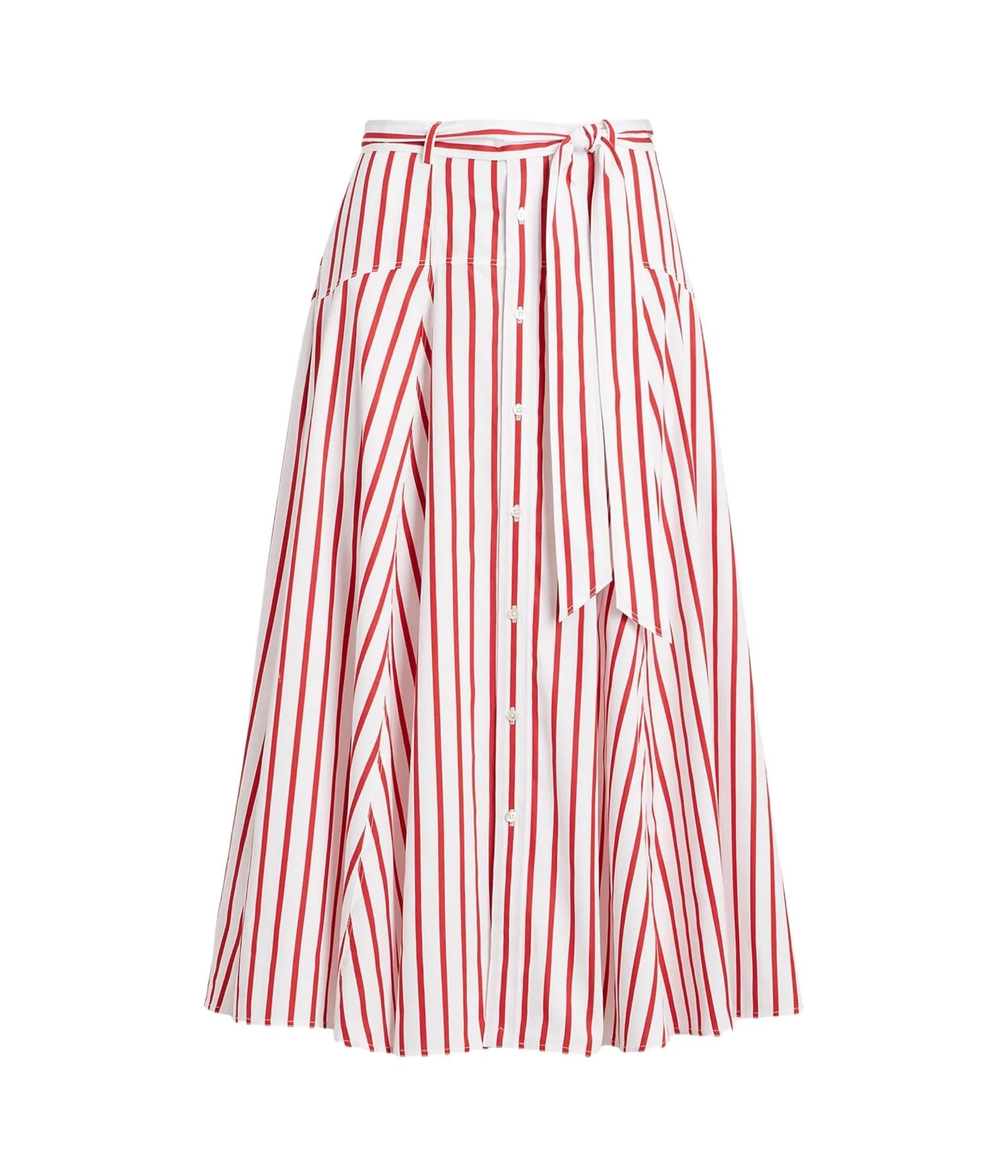 Rødt/hvitt A-line skirt
