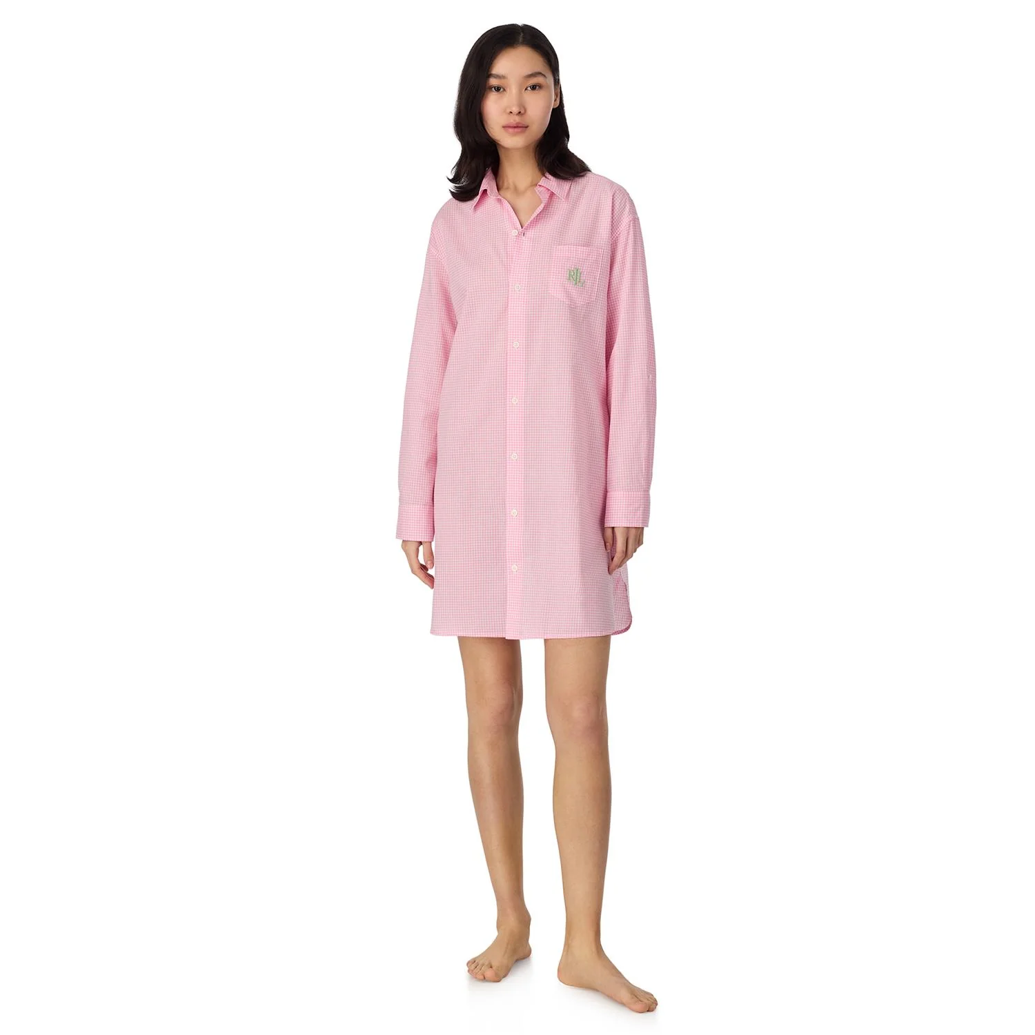 Rosa/Hvit LRL Roll Tab his sleepshirt
