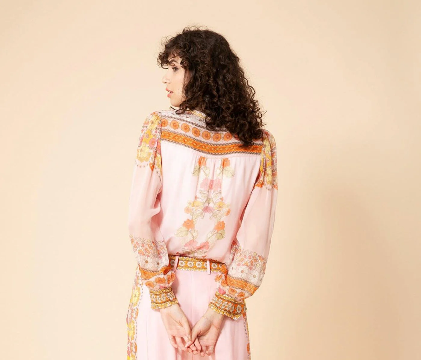 Rosa Nicola Silk Blouse w beading - Image 3