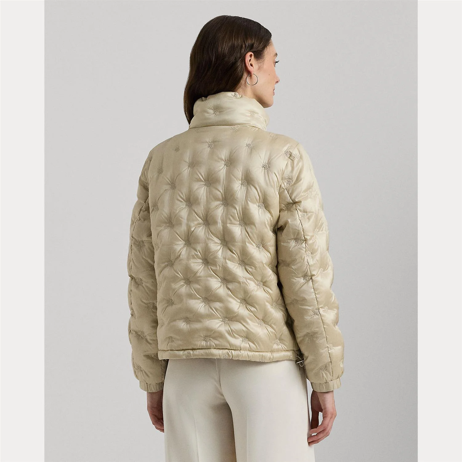 Sand Logo Quilted Funnel Neck Down jacket - Image 4