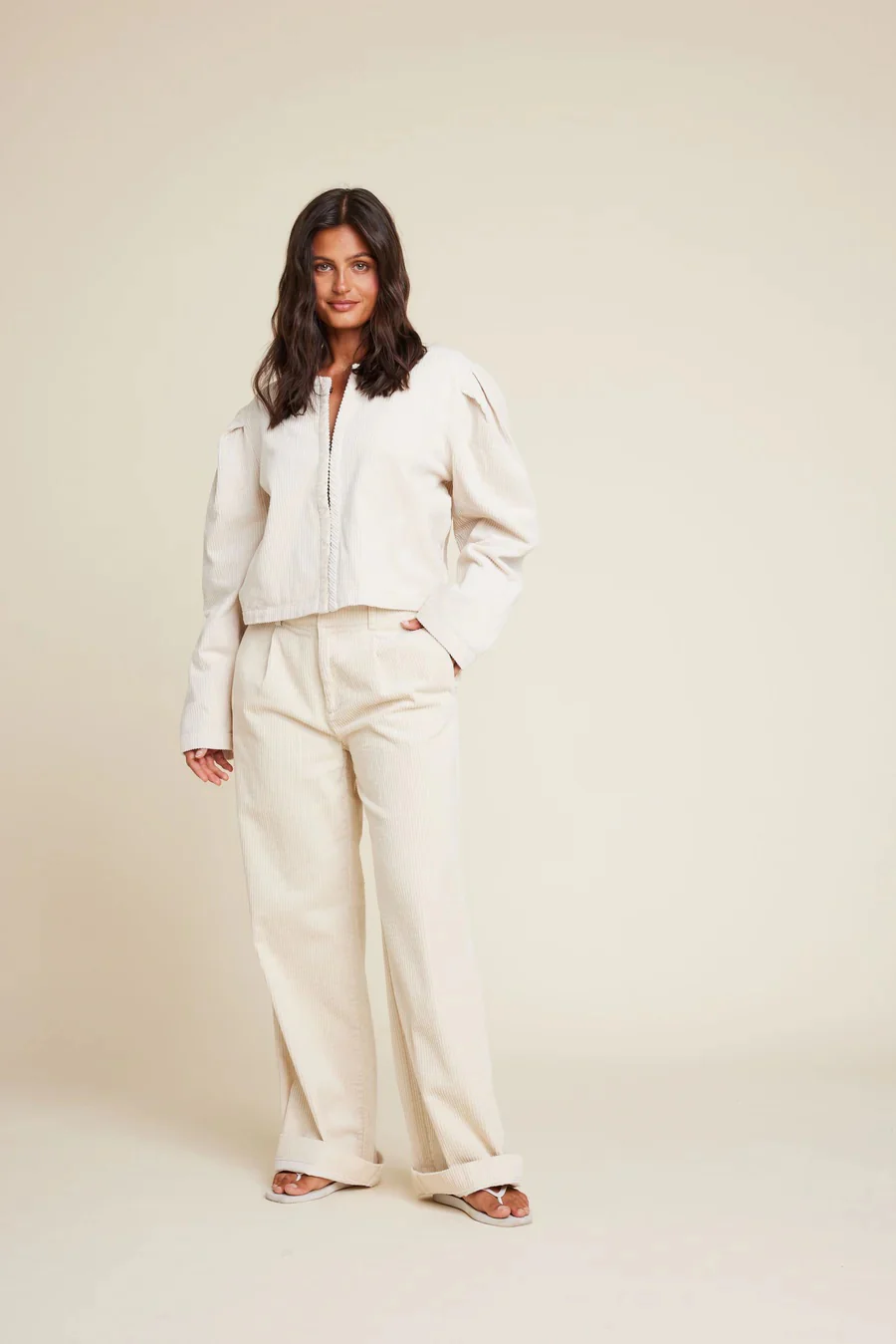 Sand Wanda Cord Blazer - Image 3