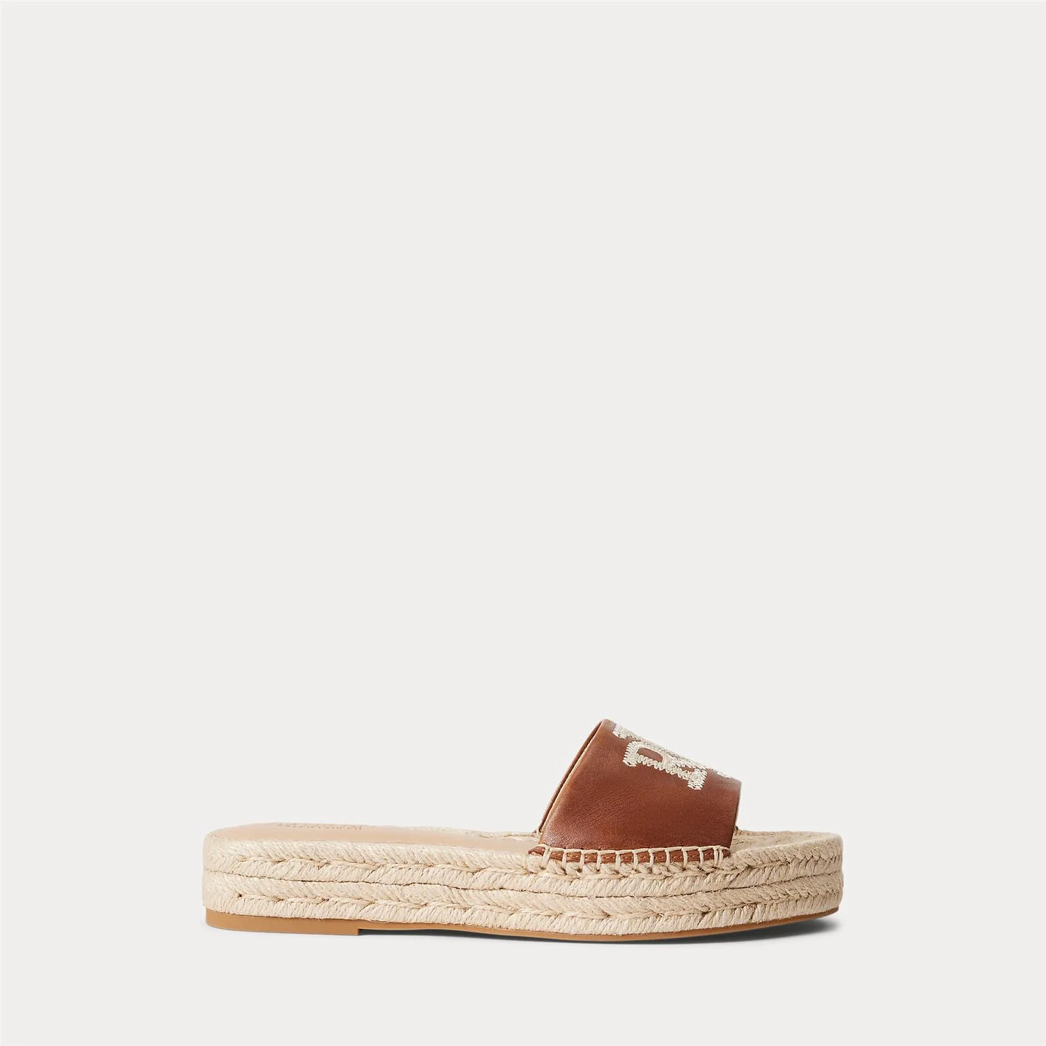 Sanndel Tan/Creme Polly Burnished Leather Espandrille - Image 2