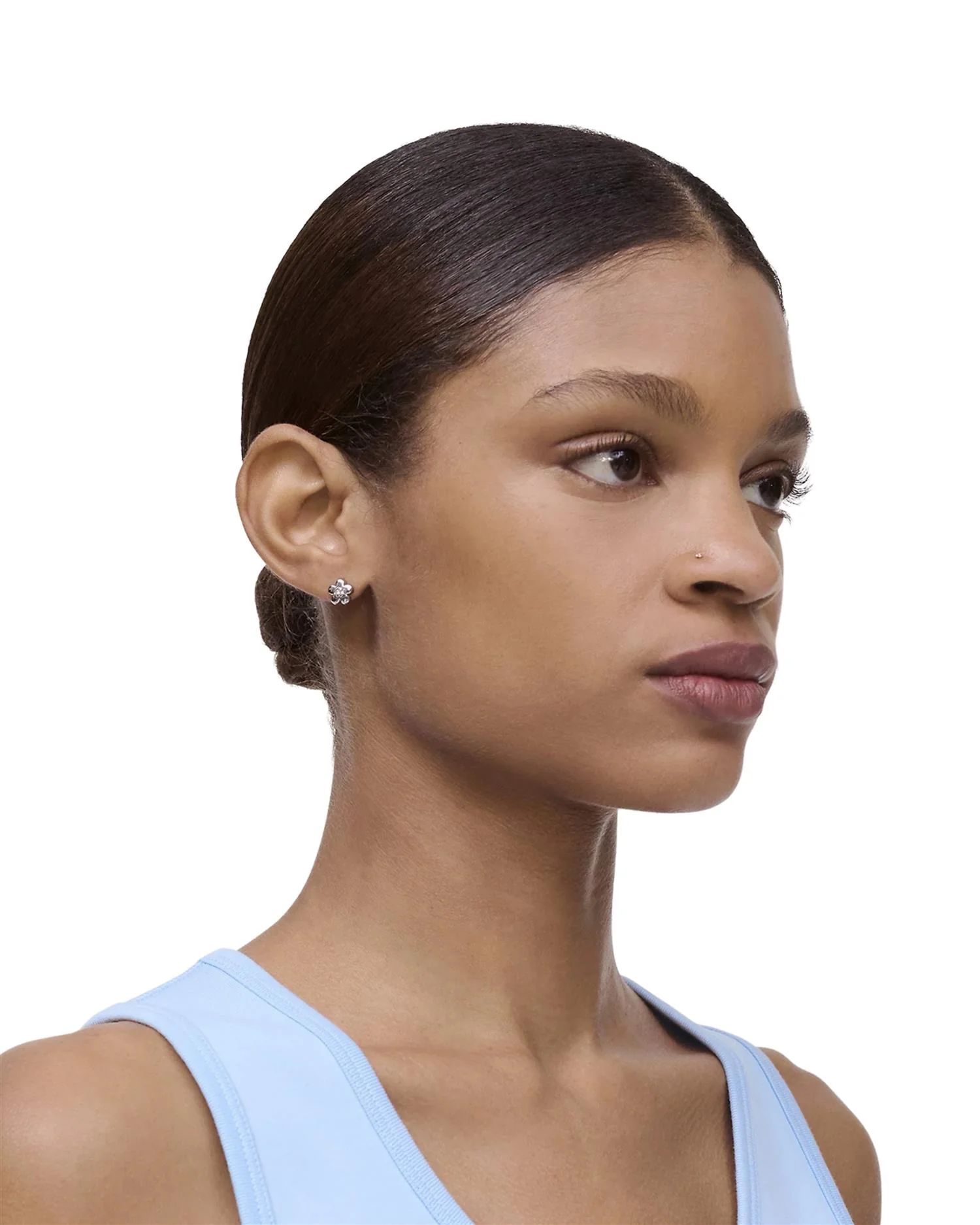 Silver/Cry Daisy Micro Earrings - Image 2