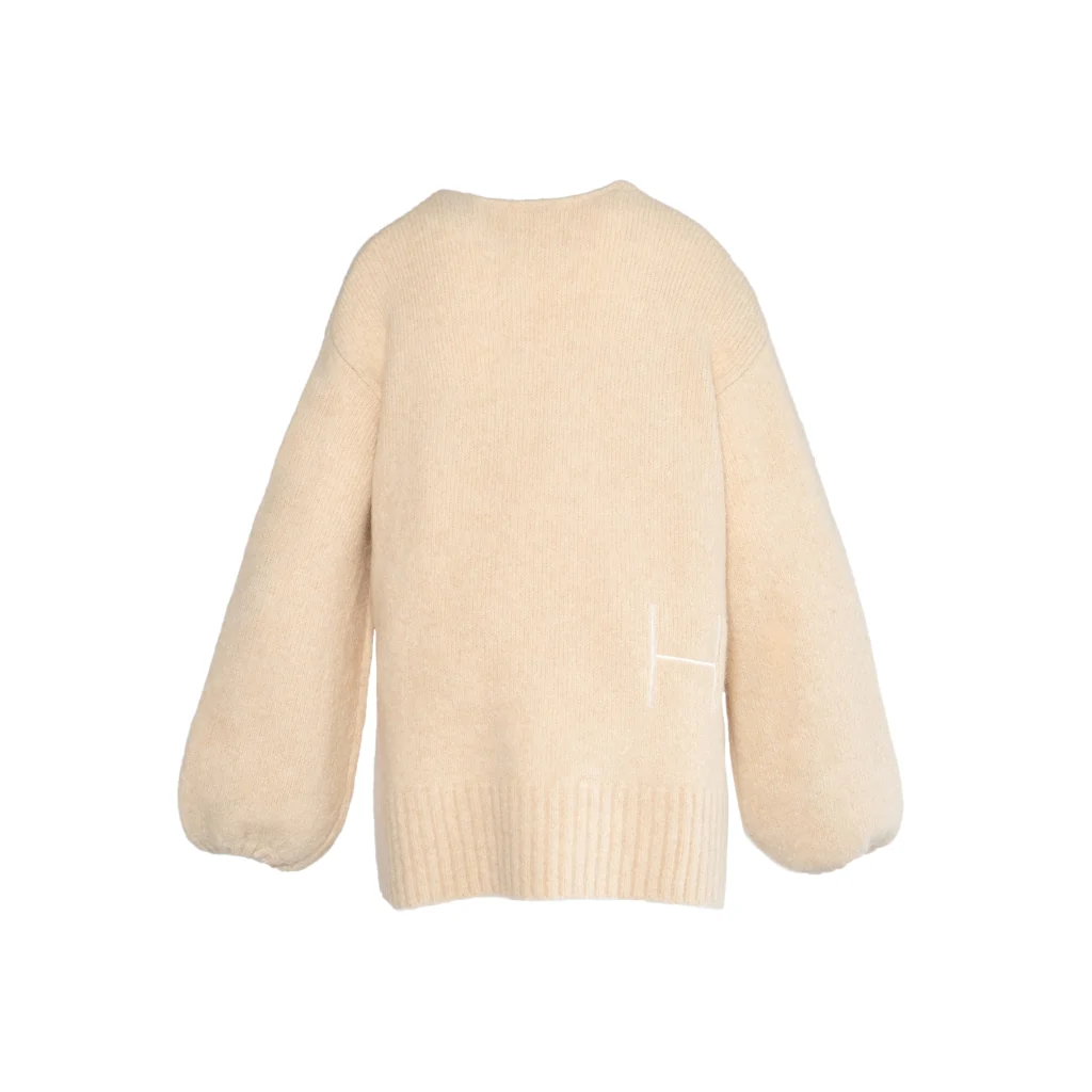 Sofie V-neck sweater Summer sand - Image 5