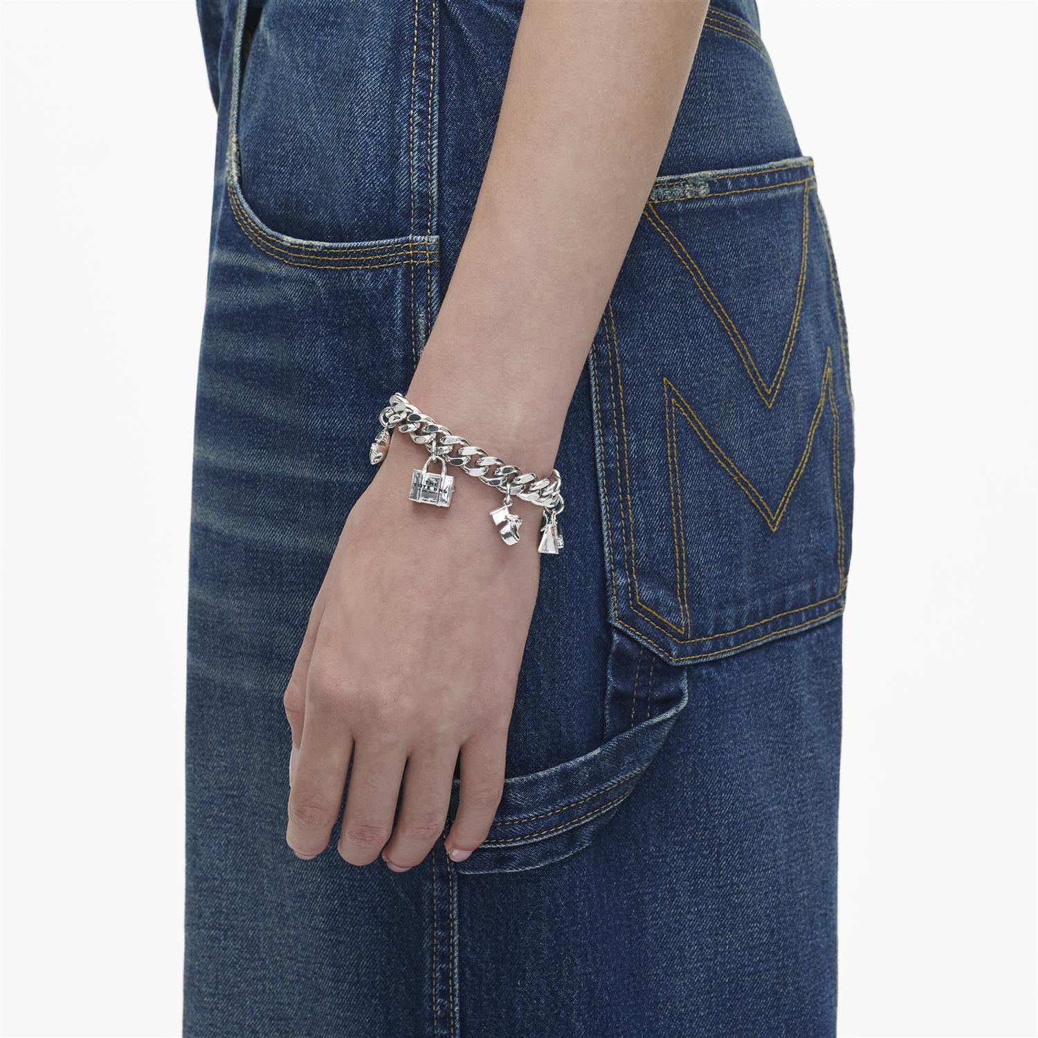 Sølv Mini Icon Charm Bracelet - Image 3