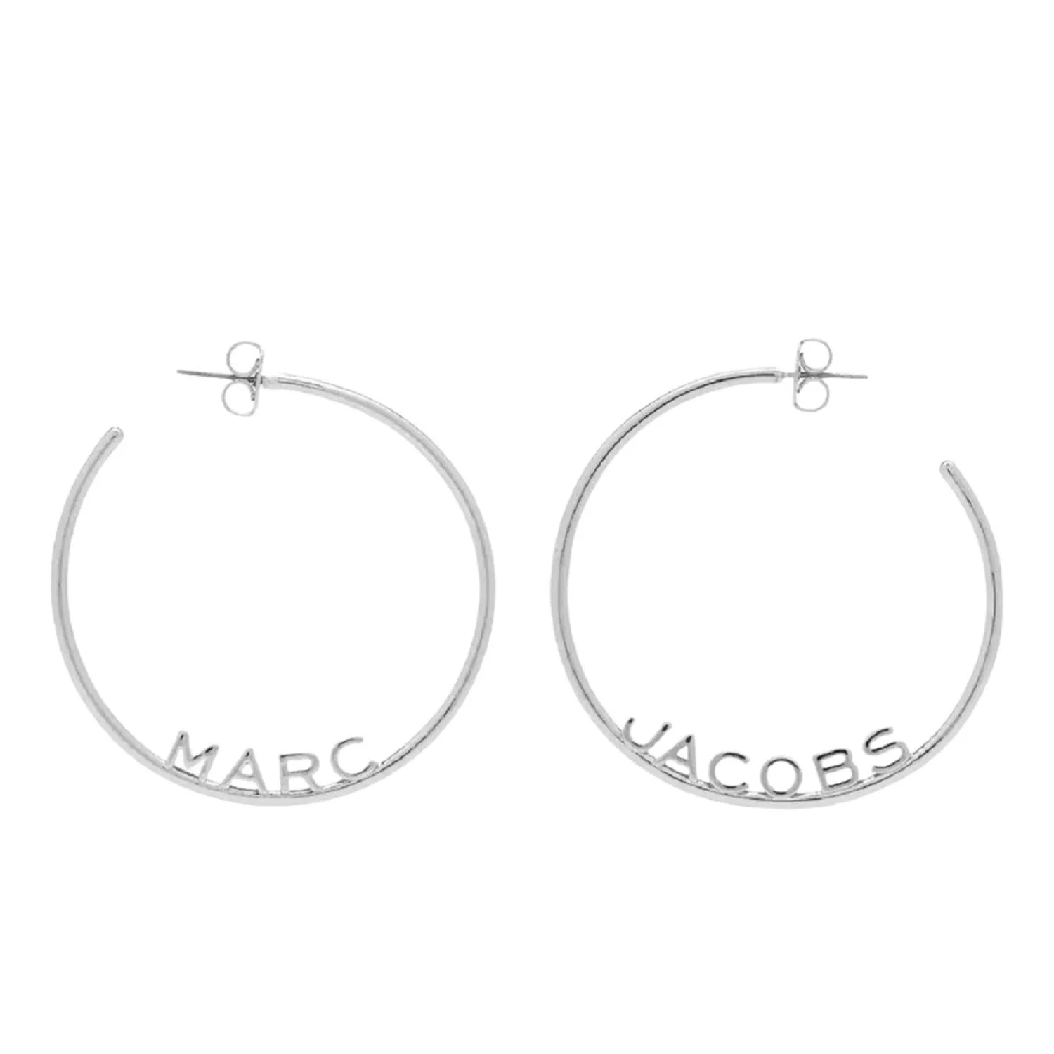 Sølv Oversized Metal Hoops