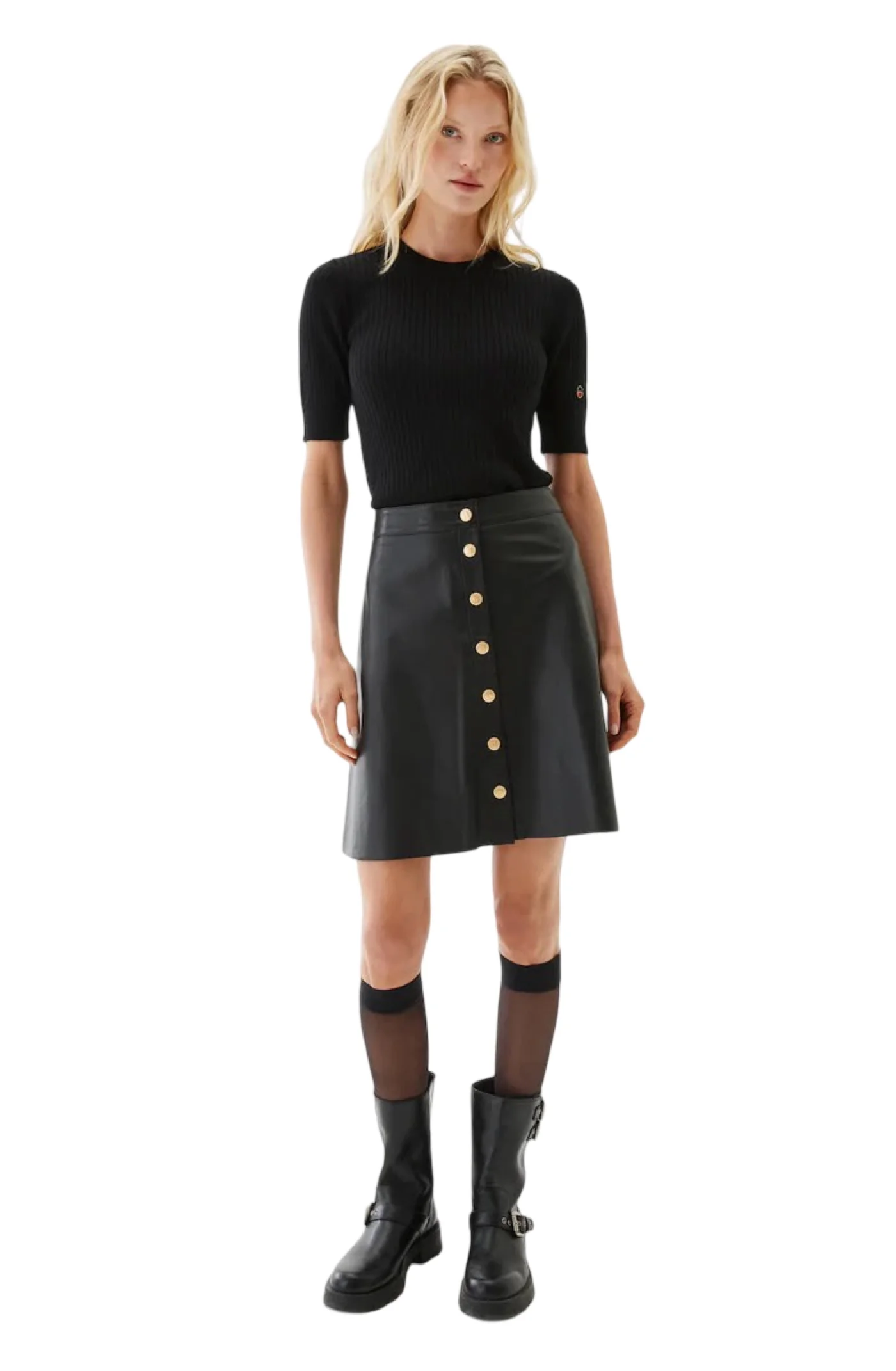 Sort Alianne leather skirt - Image 2