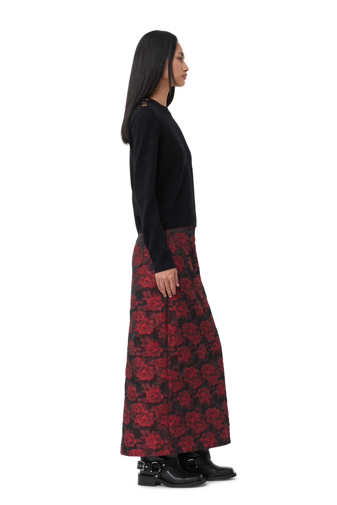 Sort Cashmere Mix O-Neck Pullover - Image 5