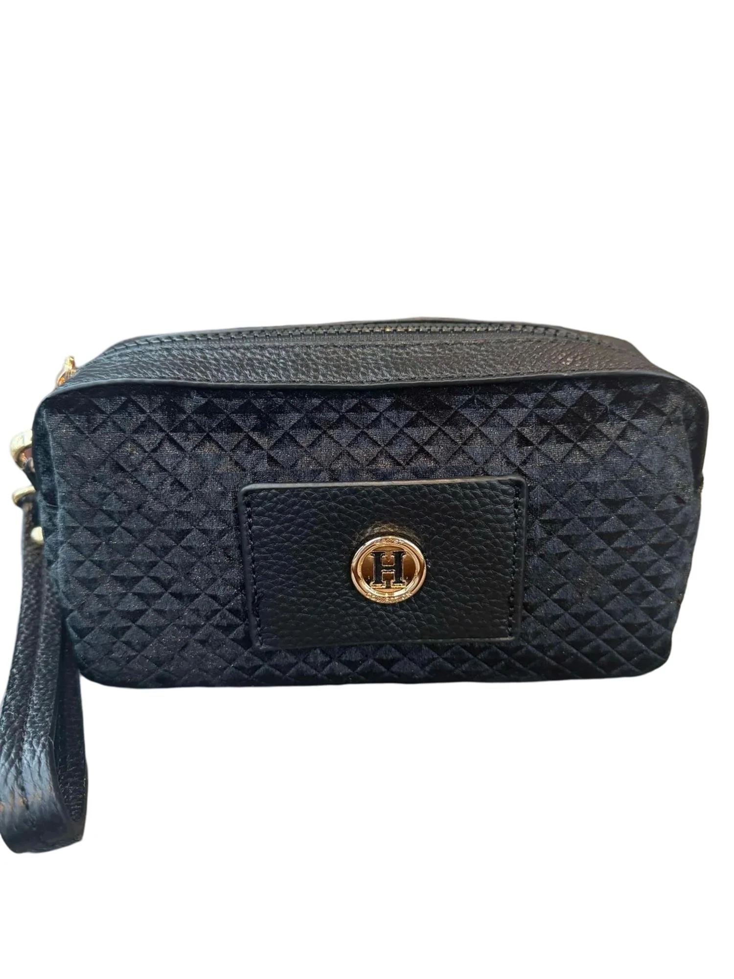 Sort Celvet makeup bag