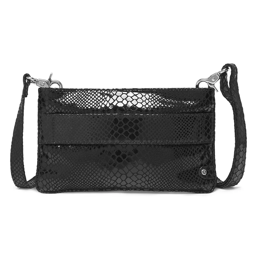 Sort Croco clutch