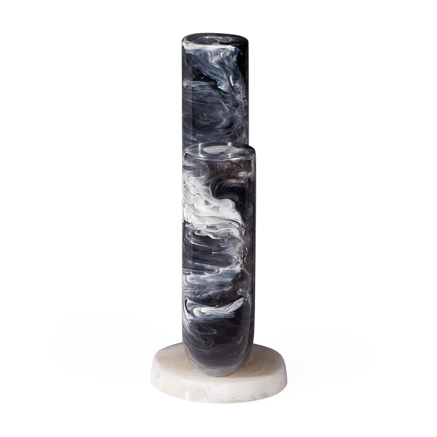 Sort/Hvit Mustique Double Tube Vase - Image 3