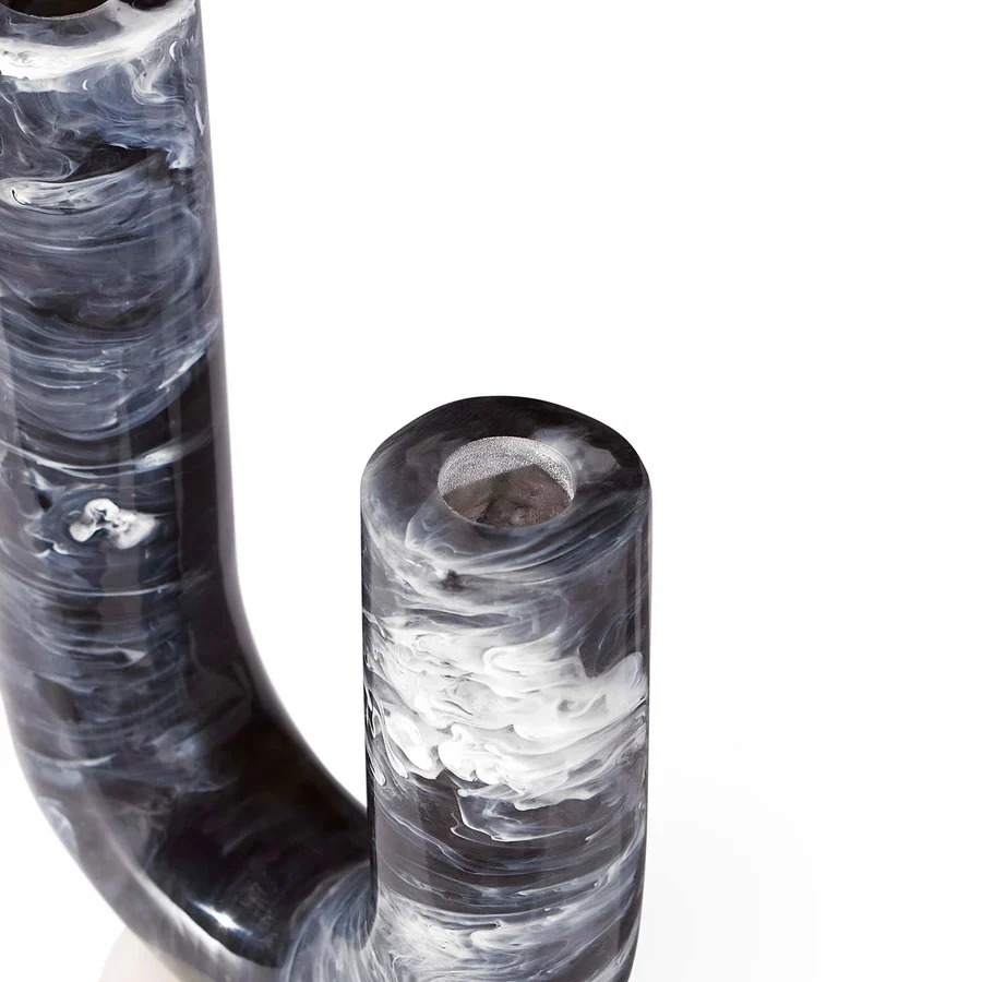 Sort/Hvit Mustique Double Tube Vase - Image 5