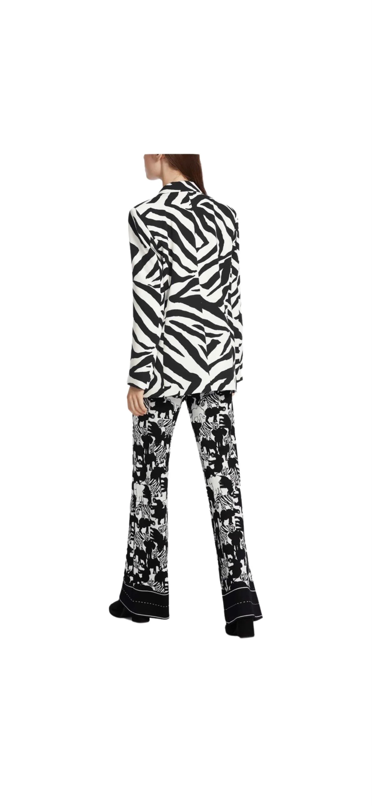 Sort(hvit Zebra Blazer - Image 4