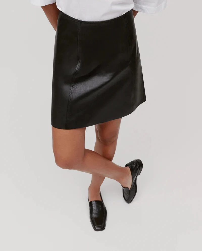 Sort Liana Sue Leather skirt - Image 3