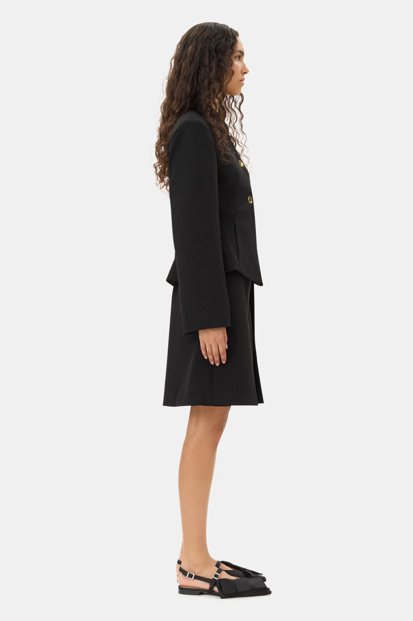 Sort Light Twill Suiting Blazer - Image 4
