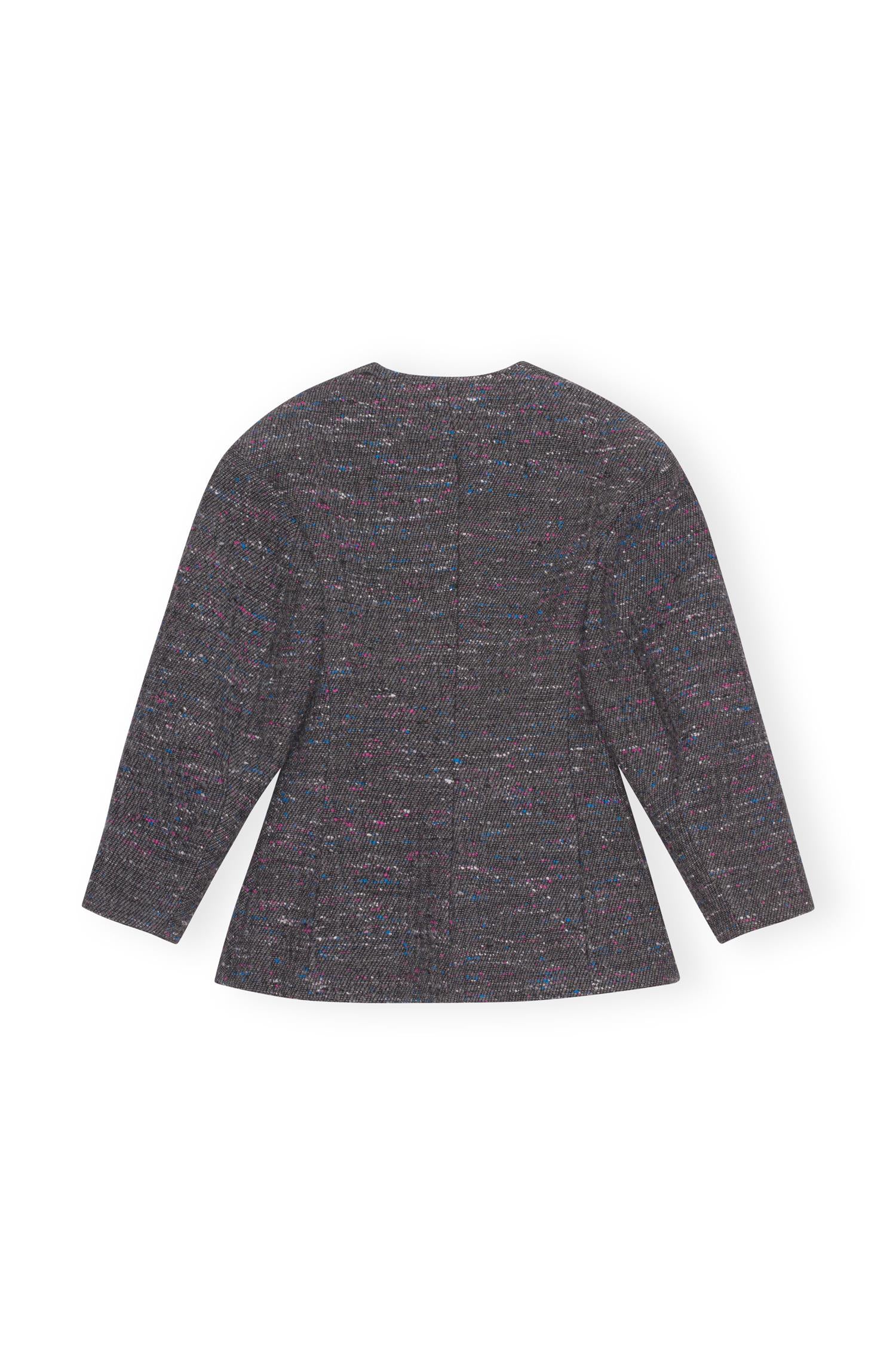 Sort Multi Wool Fitted Blazer - Image 2