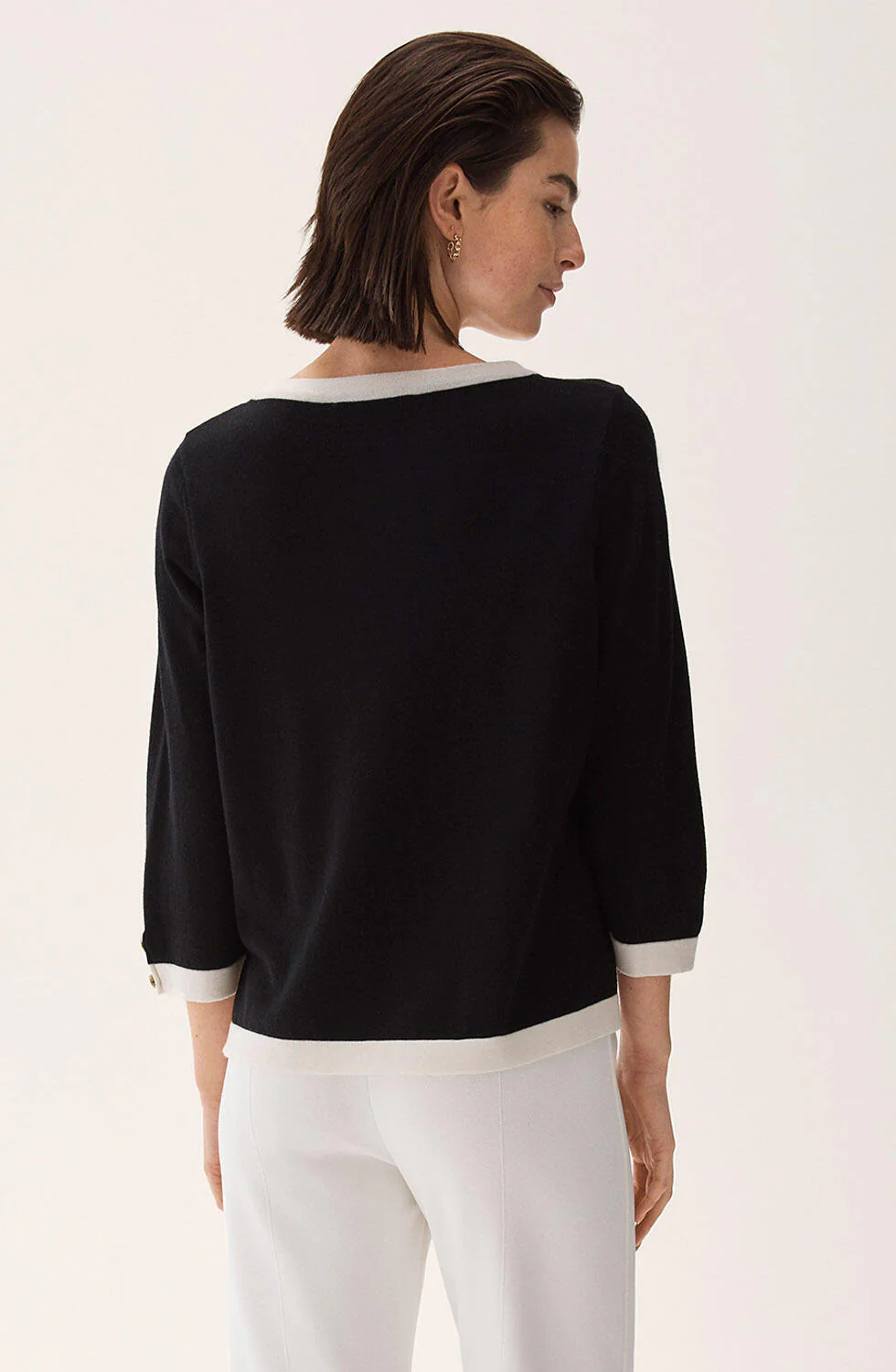 Sort/offwhite Helen top - Image 3