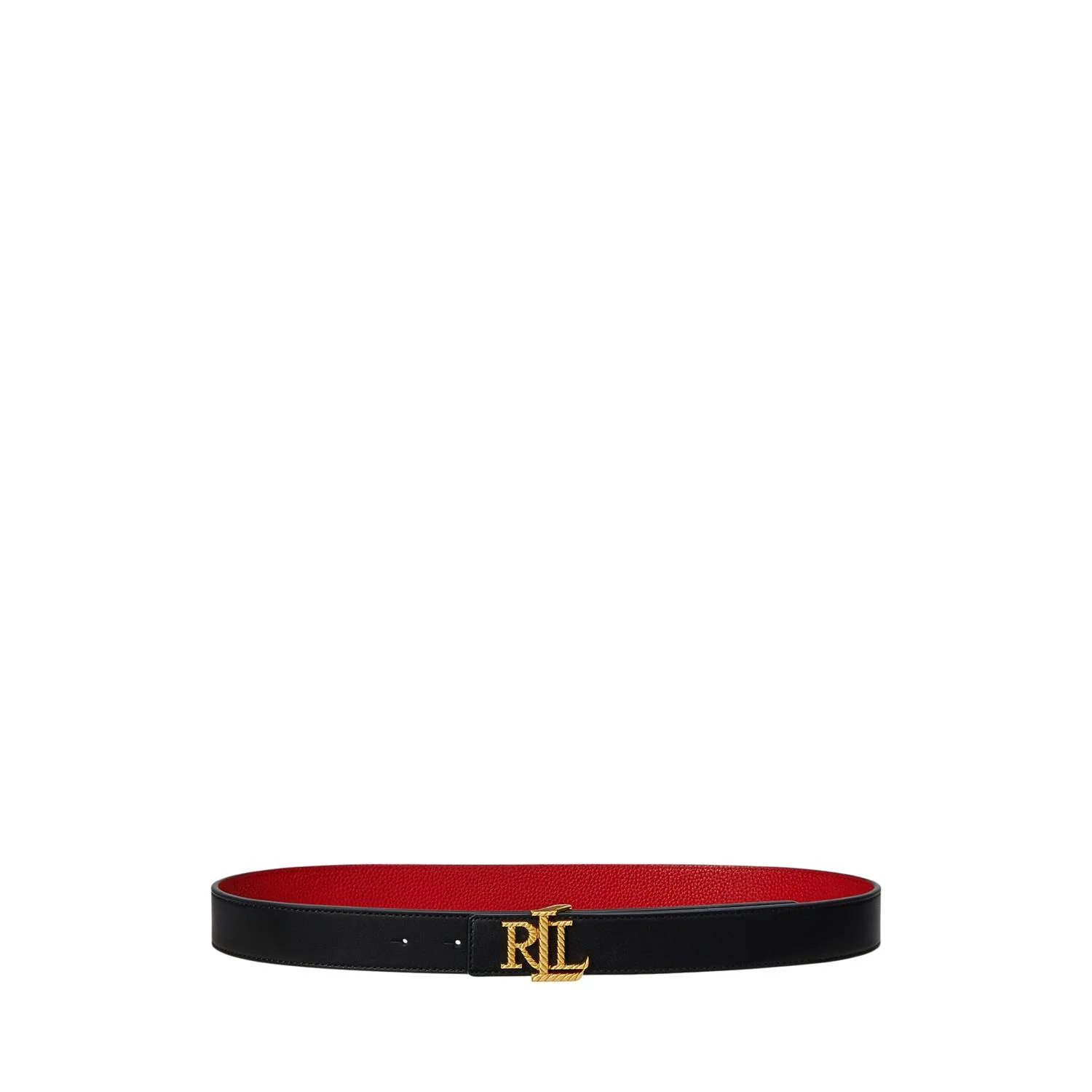 Sort/rød Logo Reversible Embossed Belt