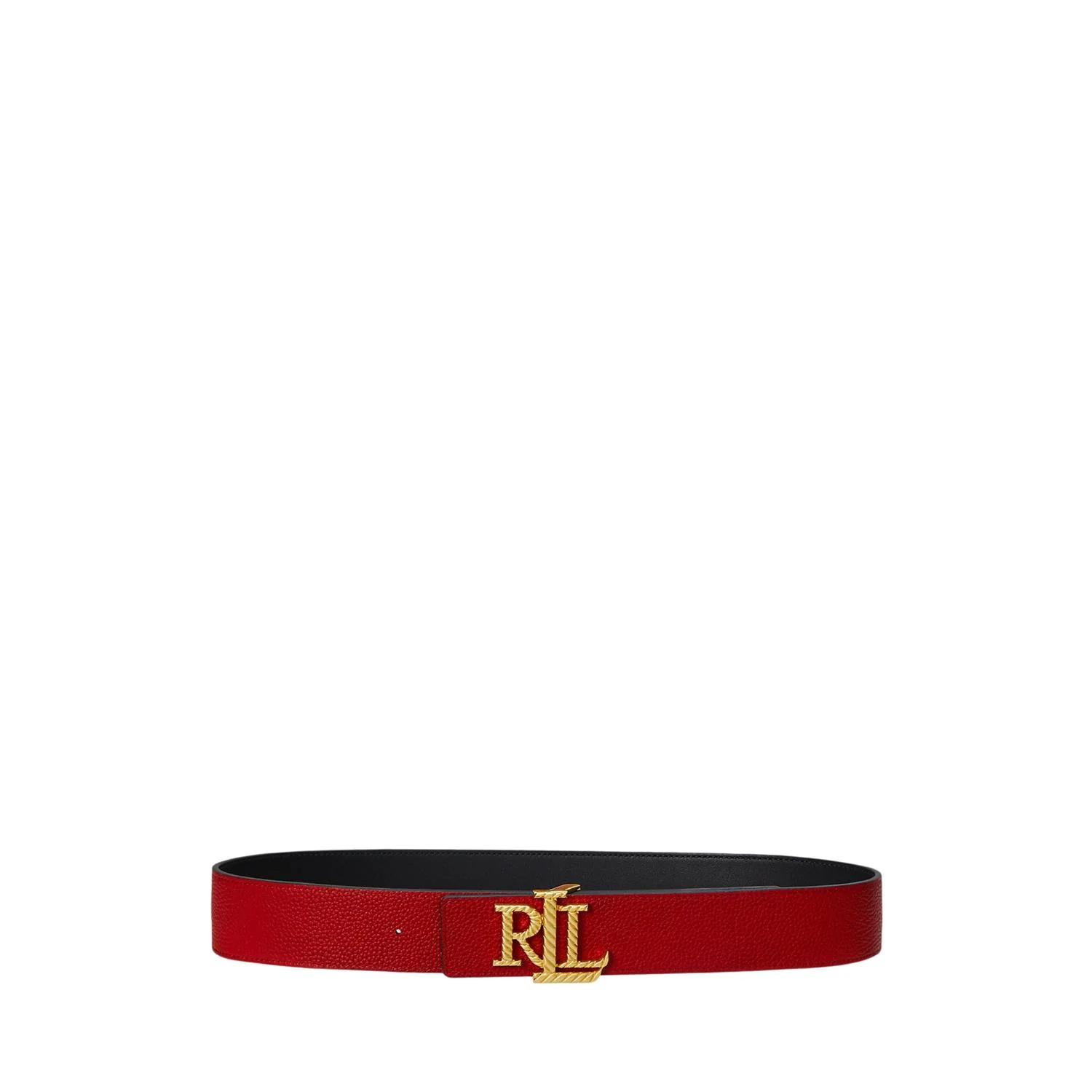 Sort/rødt Logo Reversible Embossed Belt - Image 2