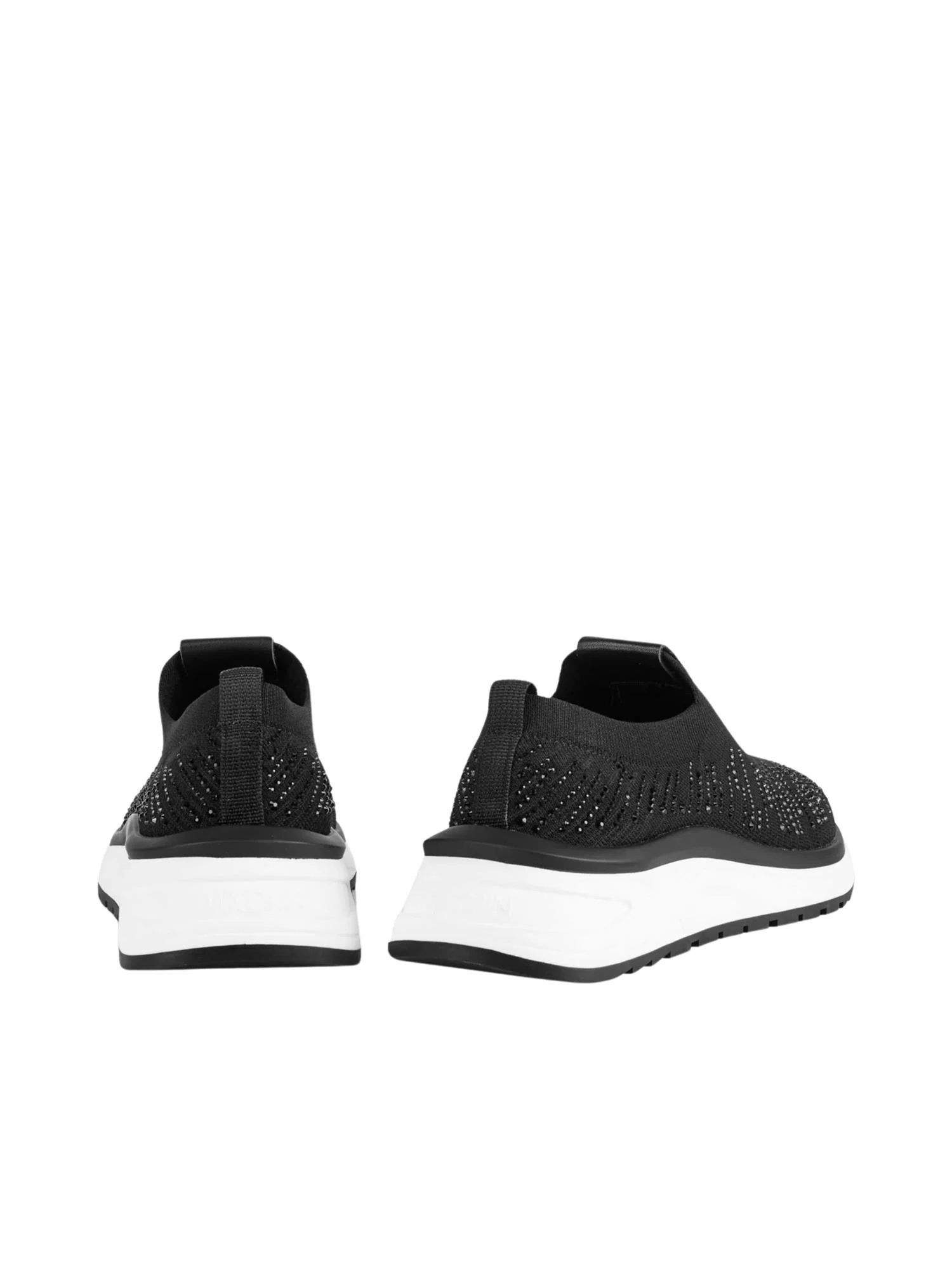 Sort Sock sneakers with glitter appliqué - Image 4