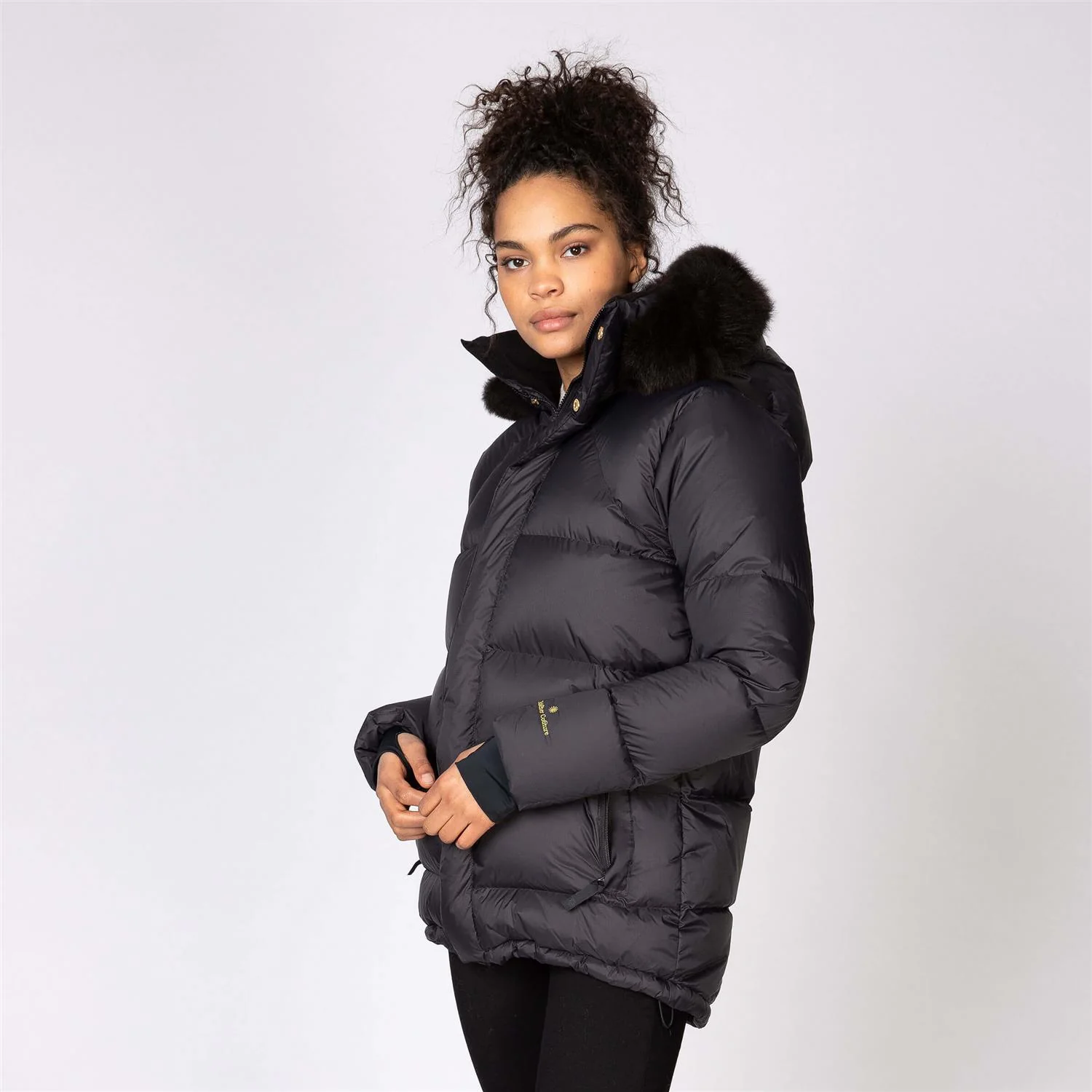 Sort Stella Down Jacket - Image 3