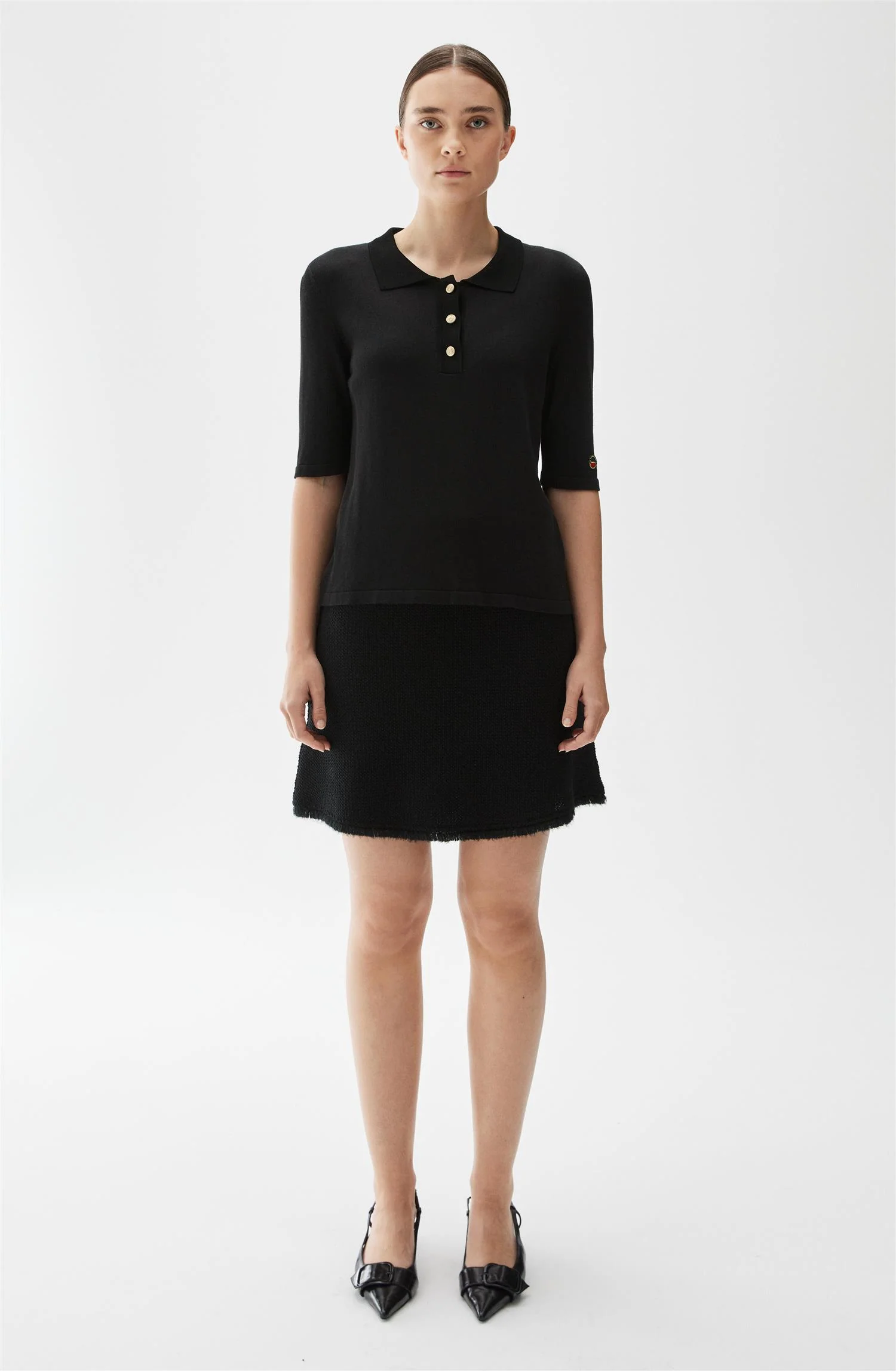 Sort Thelma Solid Top - Image 2
