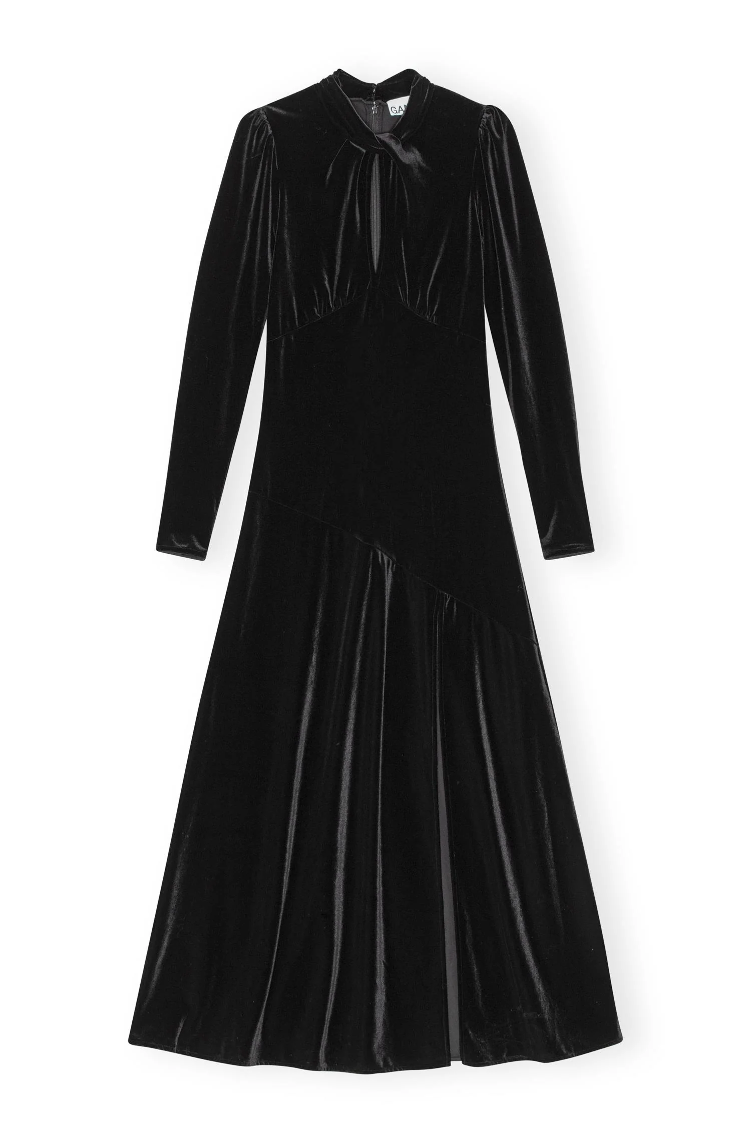 Sort Velvet Jersey Gathered Long Dress