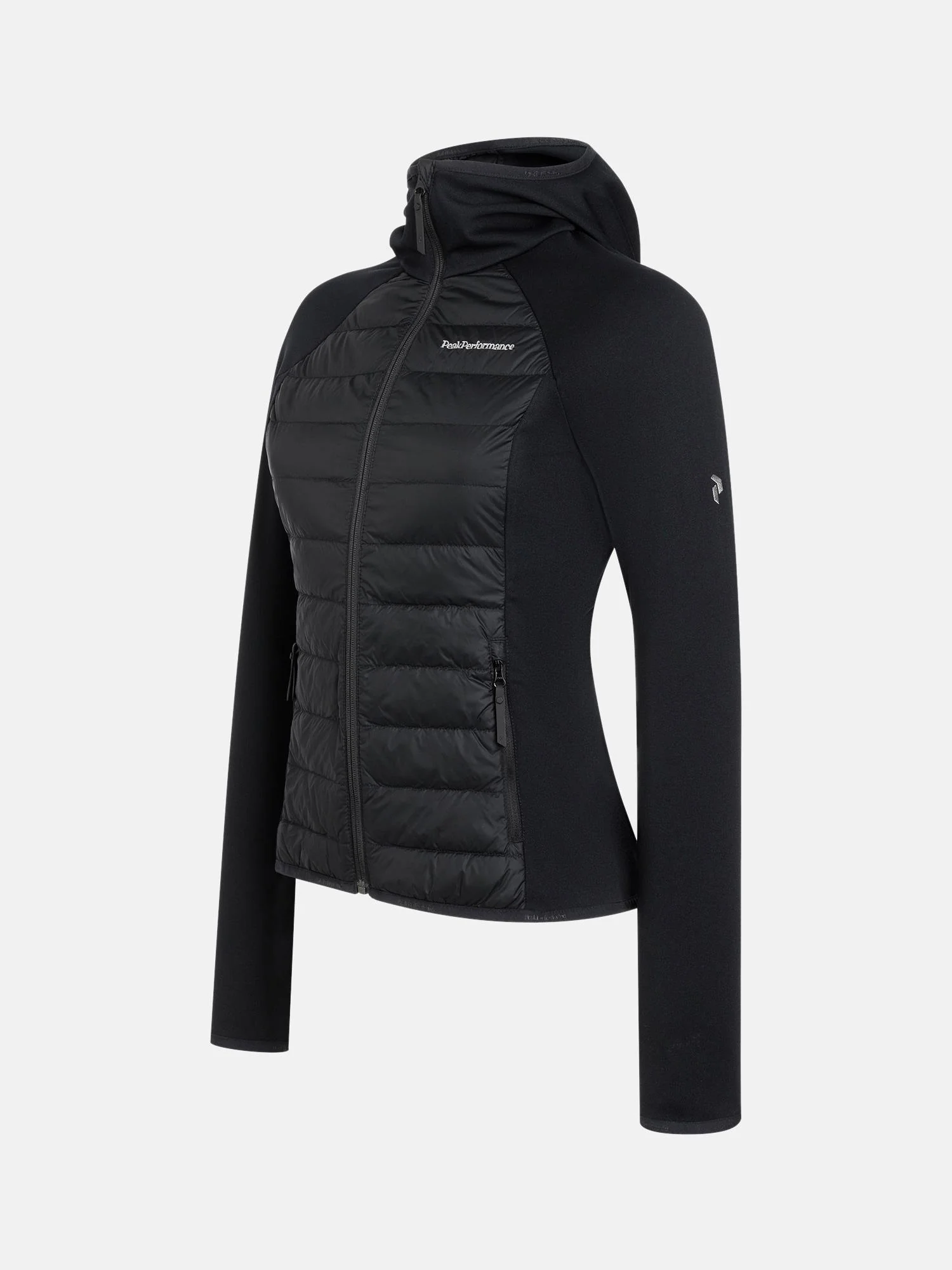 Sort W Down Hybrid Hood Jacket - Image 3